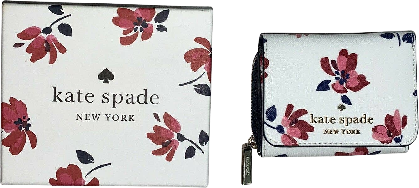Kate Spade New York Spade Flower Monogram Zip Around Continental Wallet