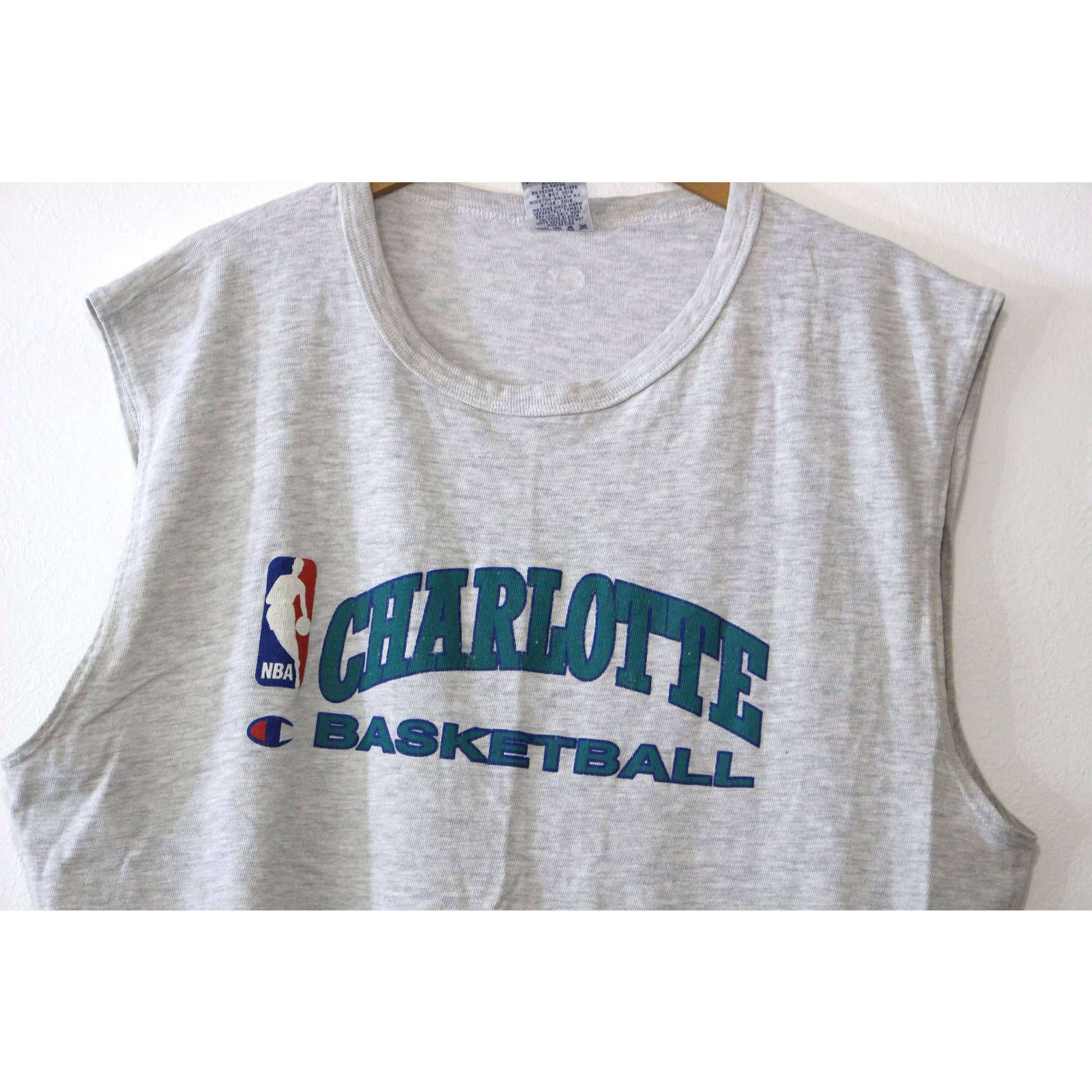 Vintage Charlotte Hornets Basketball Nba Champion Tank Top Xl by Champ 