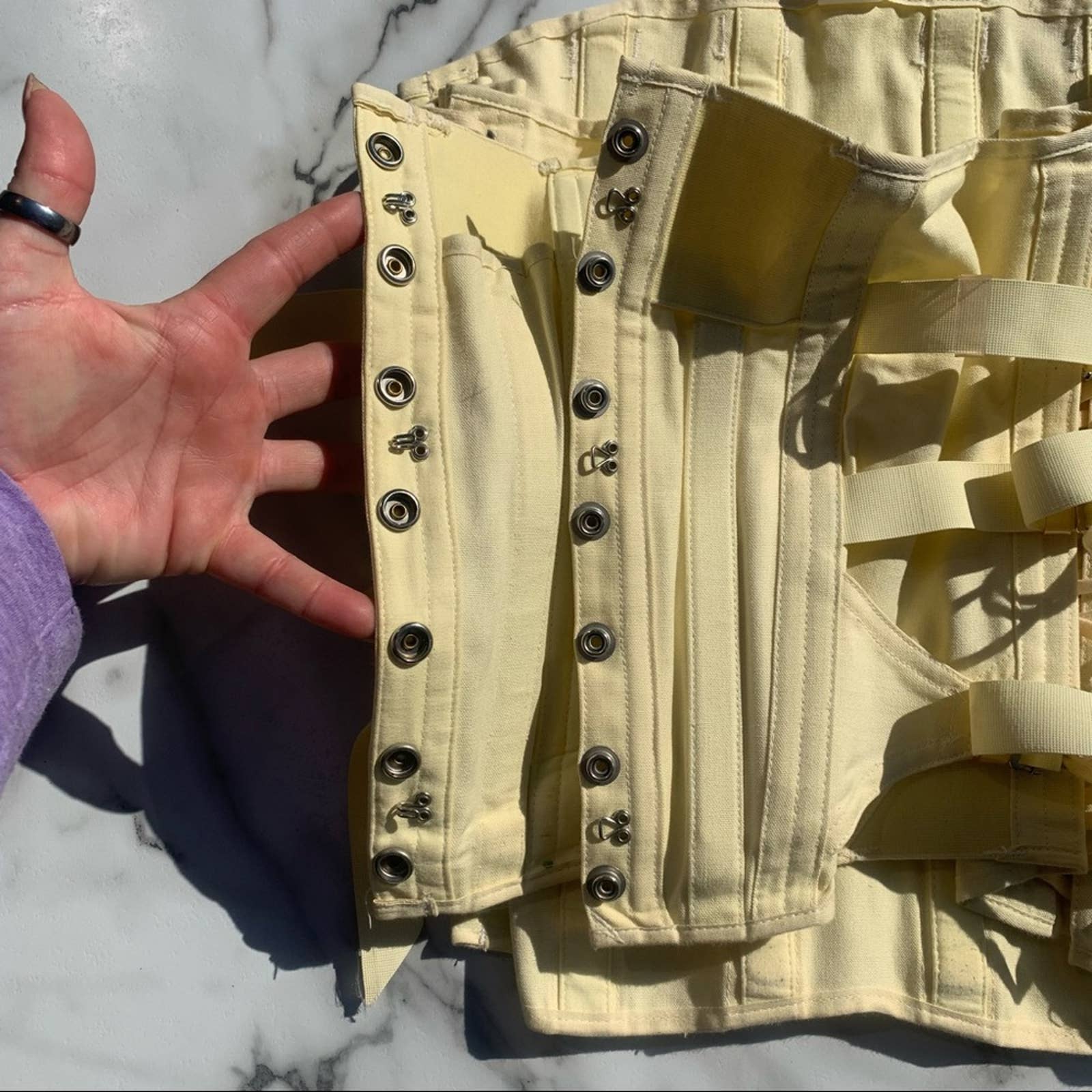 Rare Vintage CAMP fan corset girdle lumbar back brace size 46