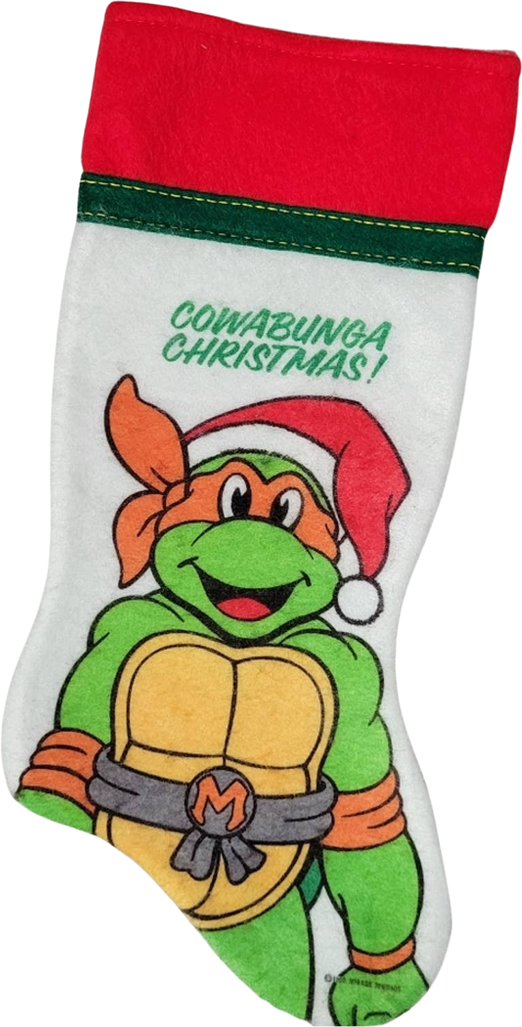 Vintage TMNT Leonardo Christmas Stocking Teenage Mutant Ninja Turtles 1990 Ninja  Turtles 3D Stocking Rare 