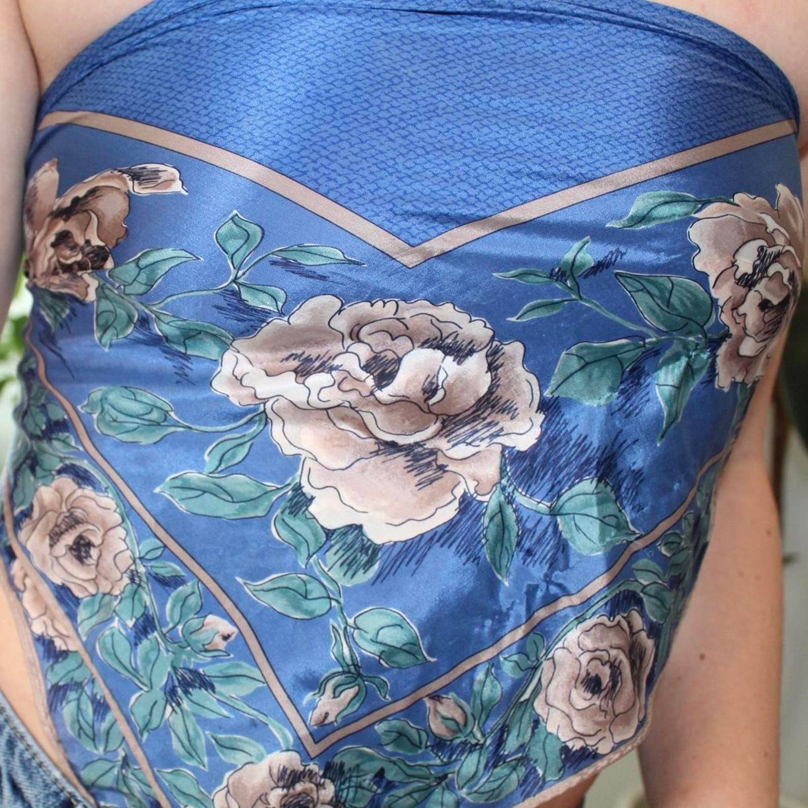 Vintage Silk Scarf Top Shop THRILLING — free download