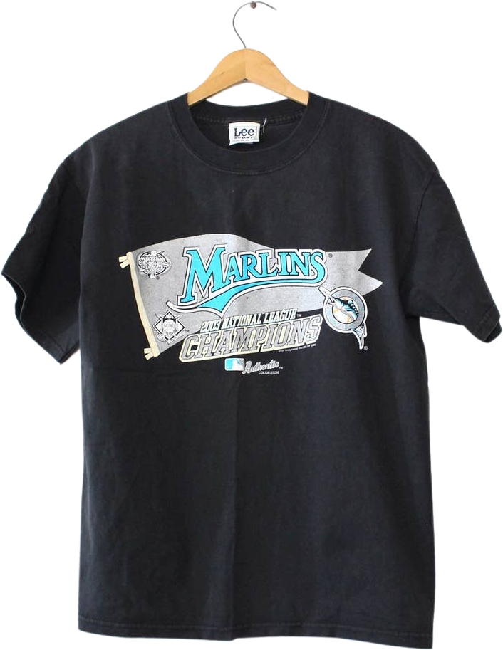 Vintage 2003 Florida Marlins World Series Champions T-Shirt Mens