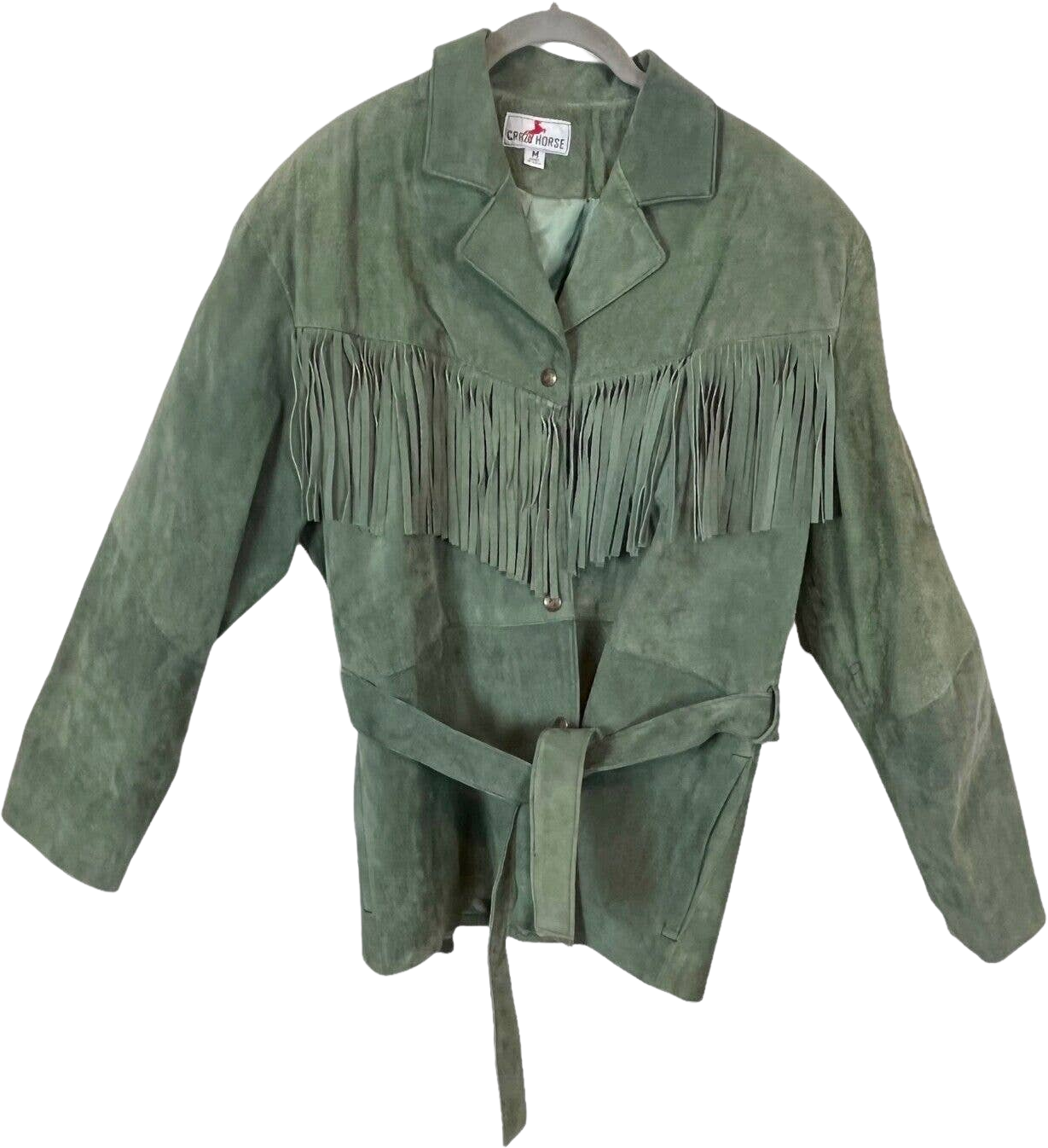 Green hotsell fringe jacket