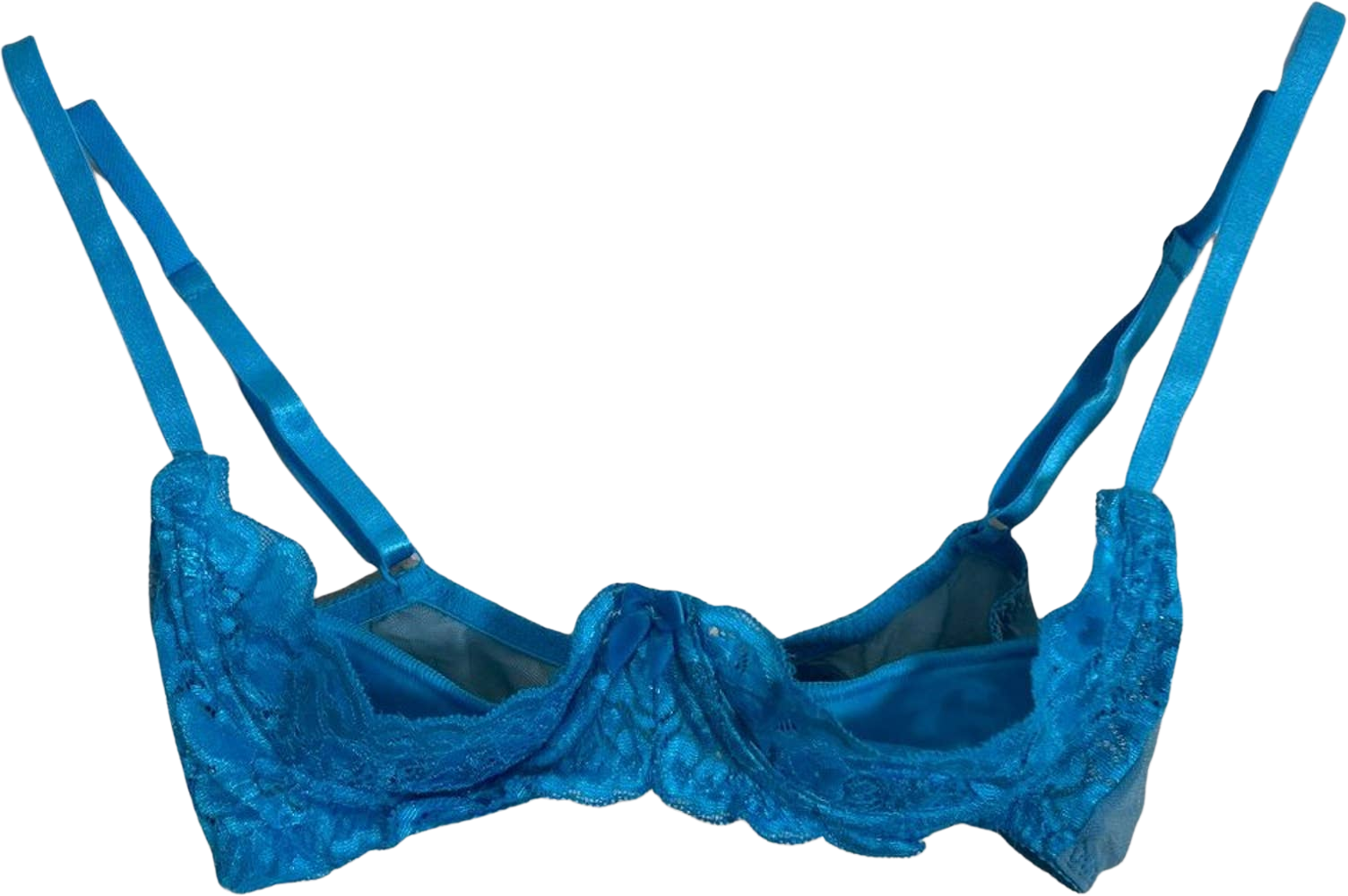Allegra Satin & Lace Open Cup Bra - Fredericks of Hollywood