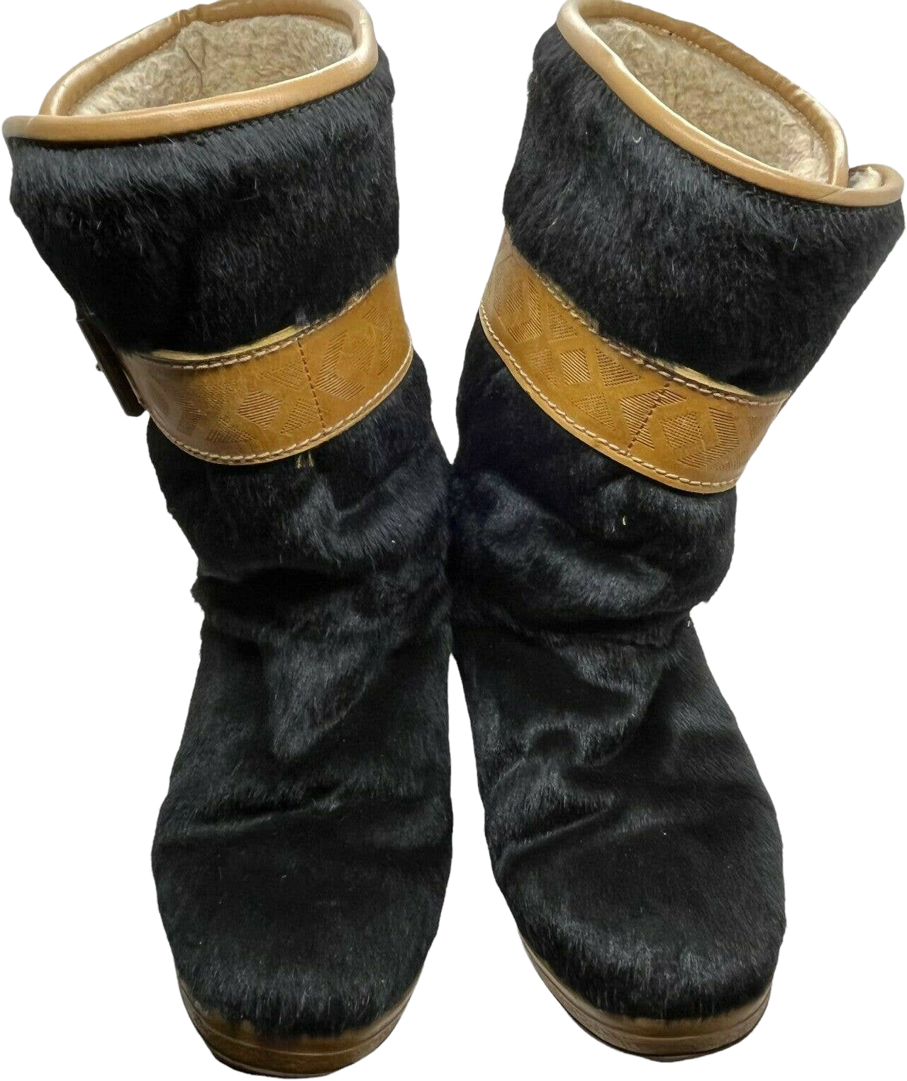 TECNICA Goat authentic Fur Suede Tall Boots 7