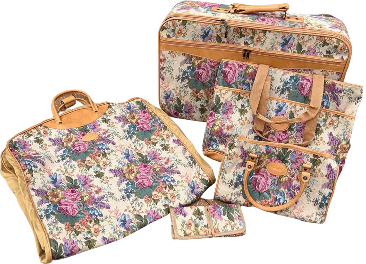 Vintage French Luggage Co Tapestry sachel 8X10.5