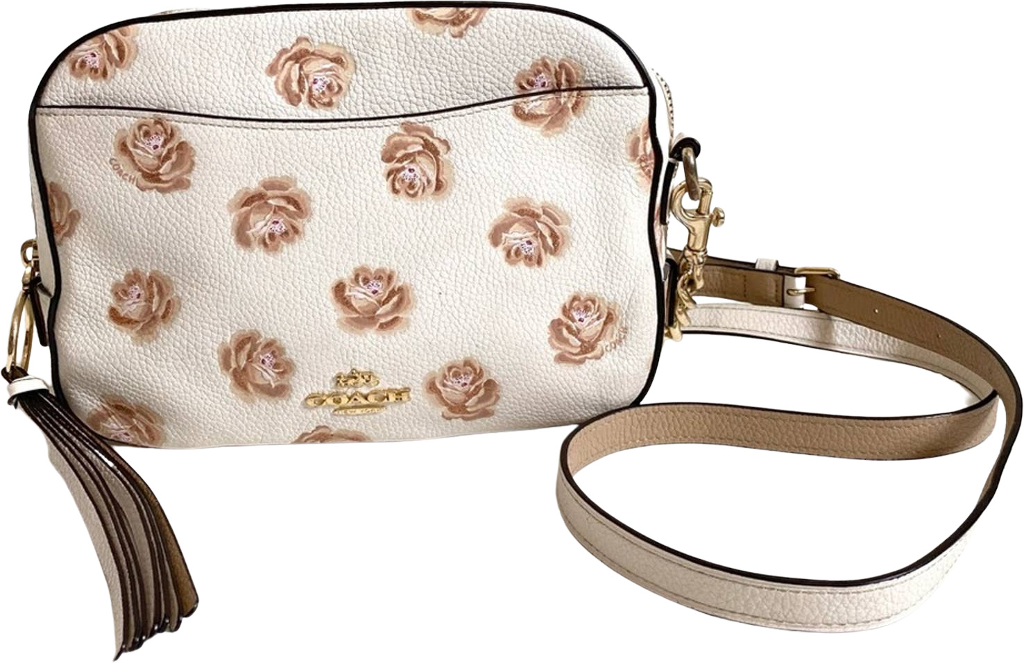 Coach camera bag rose print online