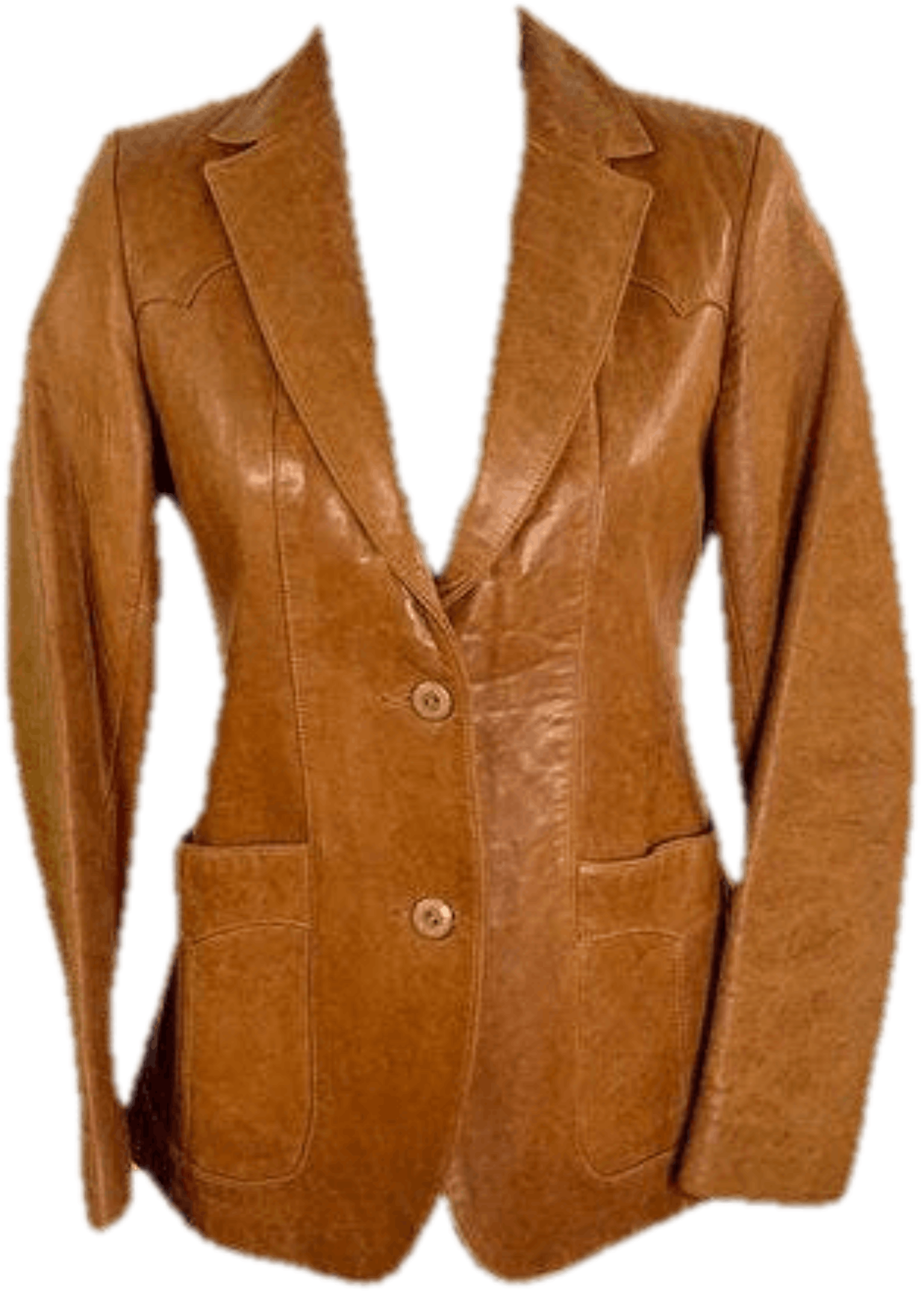 Vintage Tan Western Leather Jacket by Lady Scully Shop THRILLING