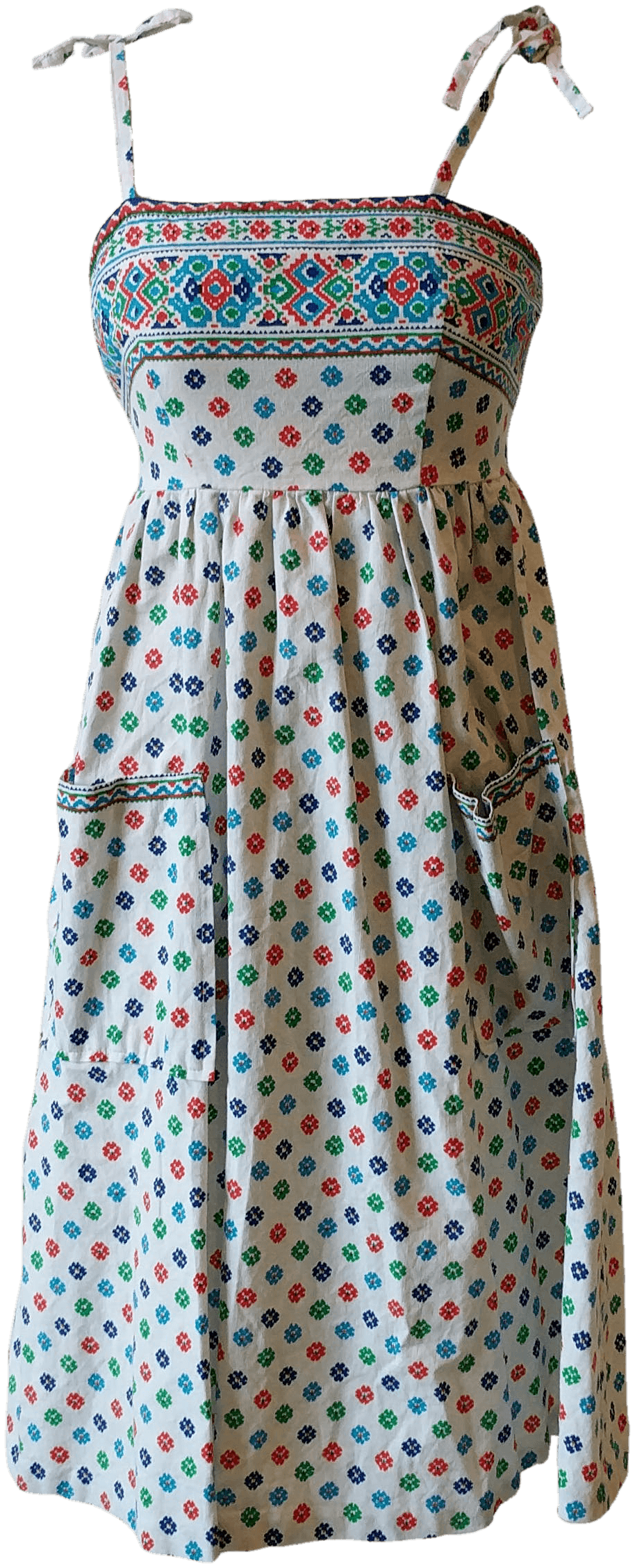 Vintage Floral Print Empire Waist Dress Shop THRILLING