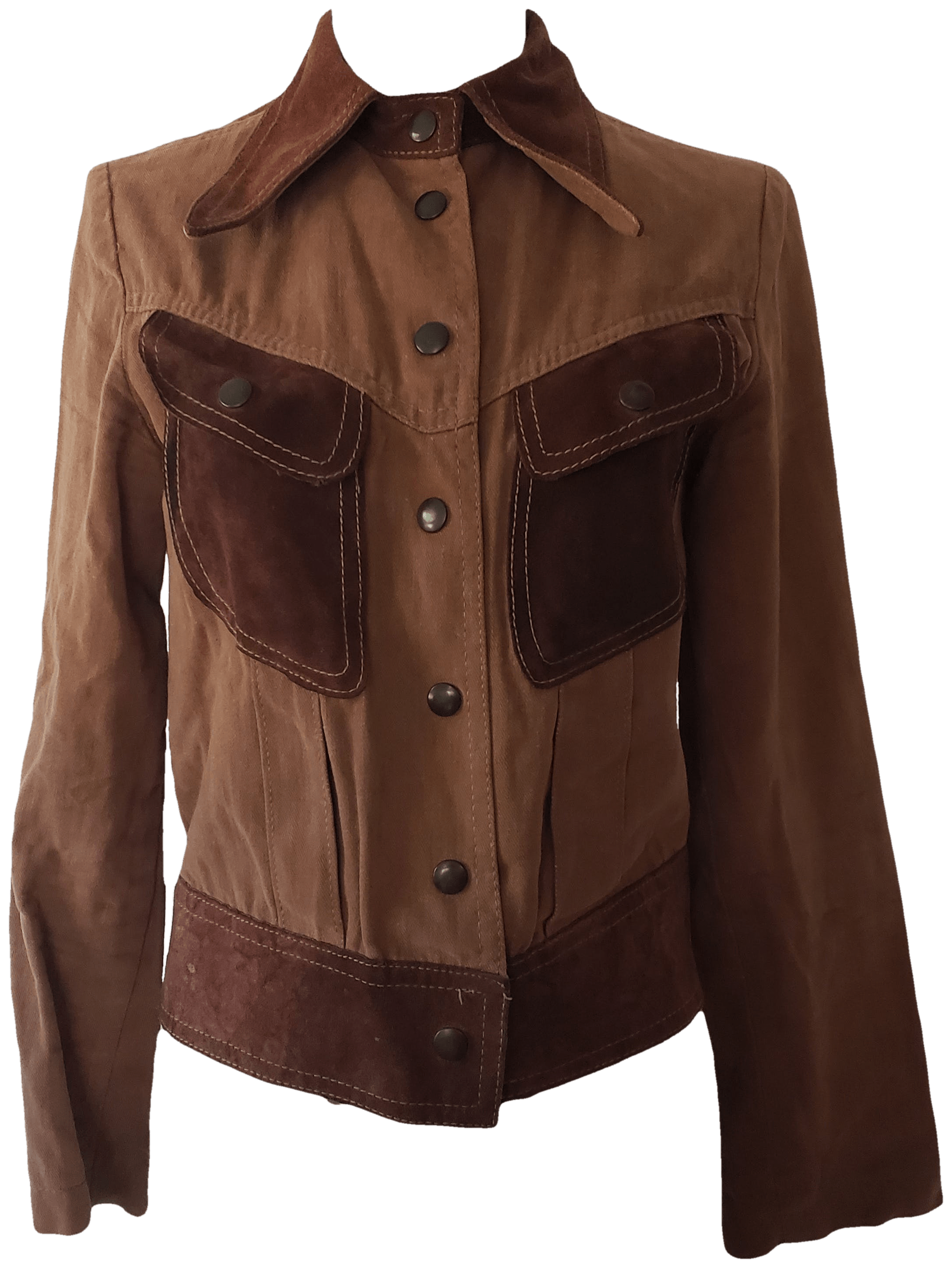 Vintage Two Toned Brown Cropped Jacket by Margaret Godfrey Shop