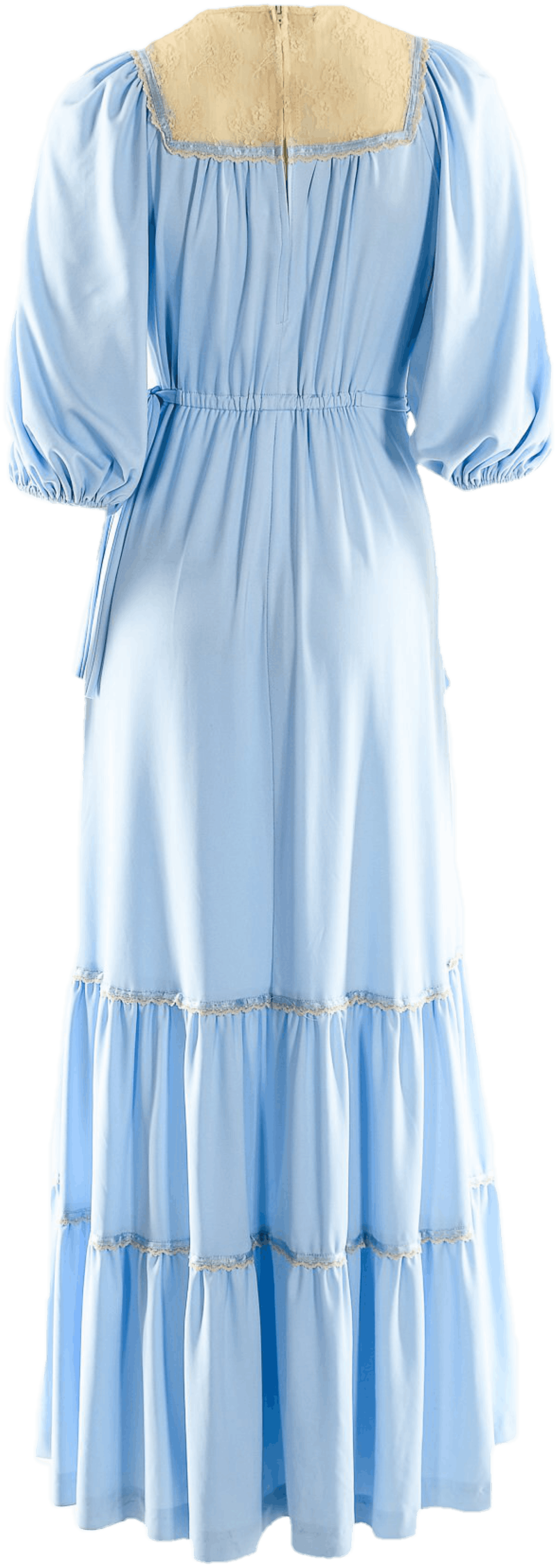 Vintage 70’s Edwardian Inspired Baby Blue Dress Shop THRILLING