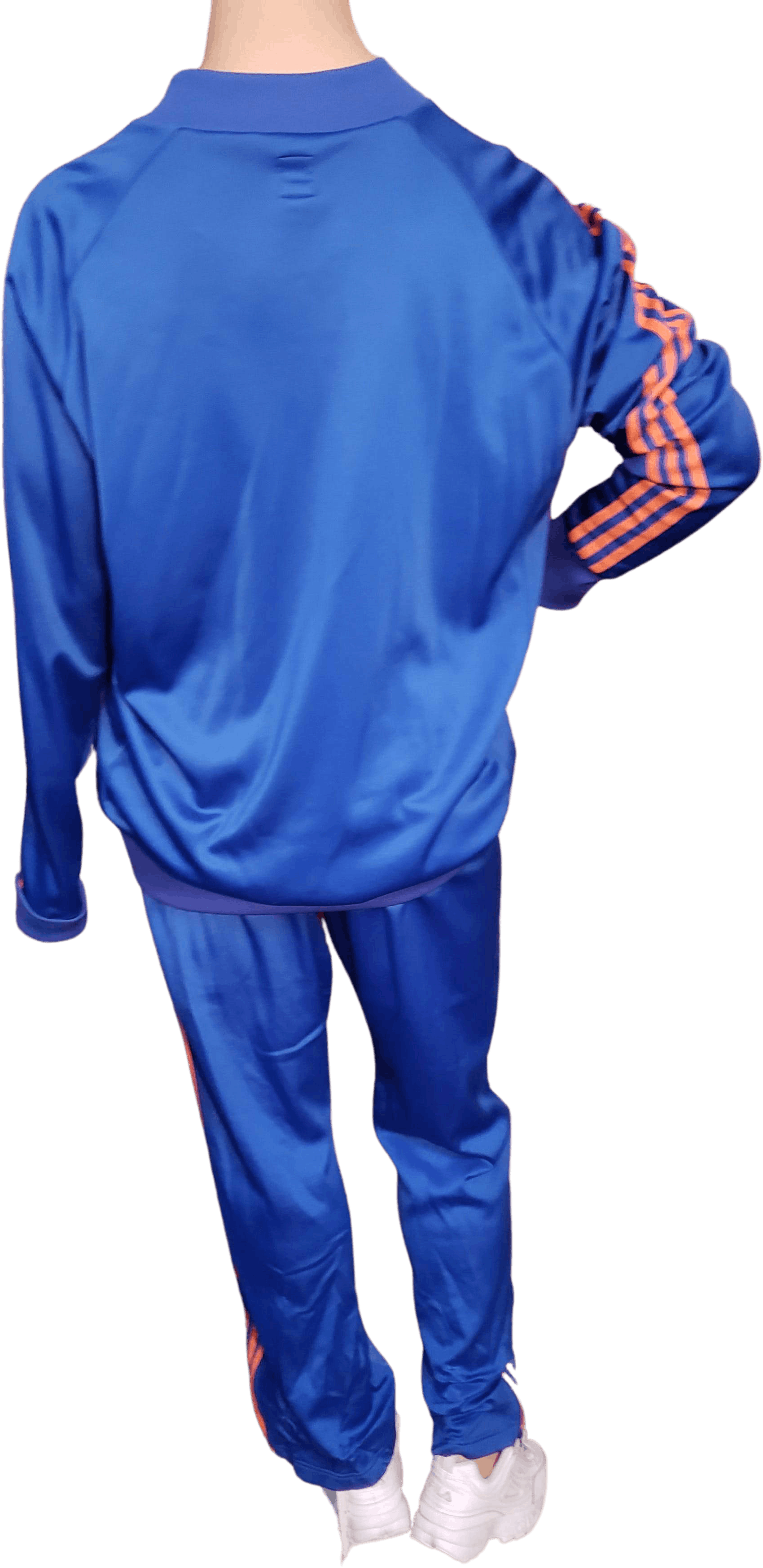 Vintage Blue and Orange Tracksuit by Adidas Shop THRILLING