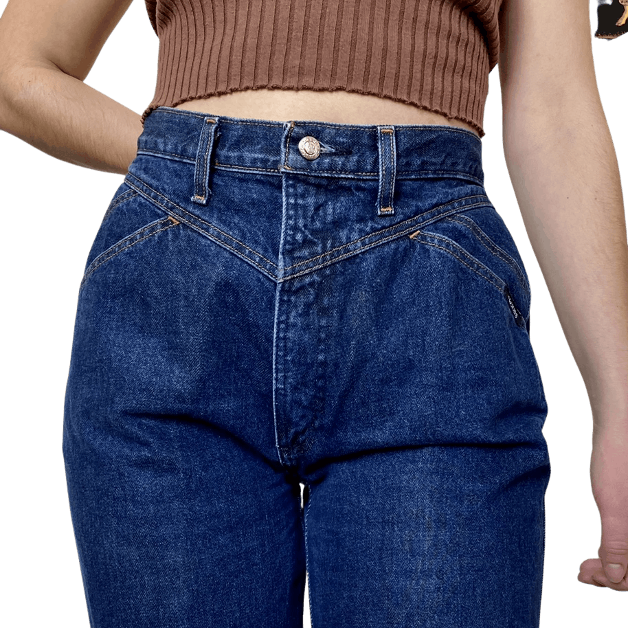 Vintage 80s 90s Rockies Jeans Womens Size 6 - 8 Black Super High