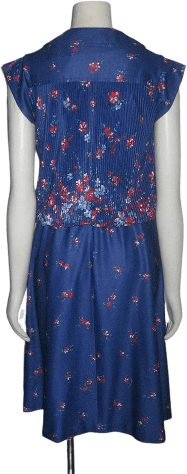 MULTICOLOR FLORAL PLEATED DRESS