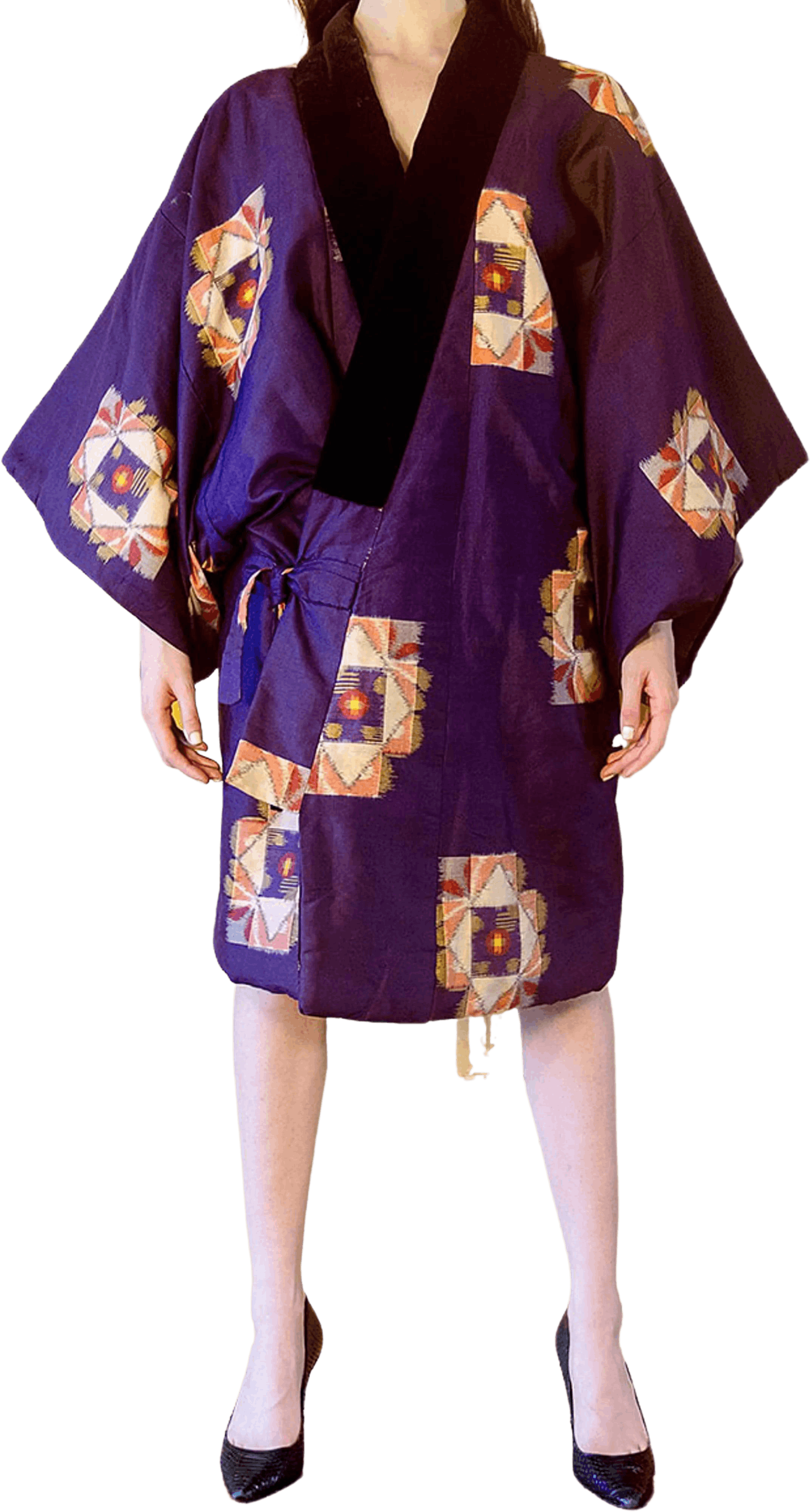 mytologi Kilimanjaro Solrig Vintage Winter Purple Printed Kimono | Shop THRILLING