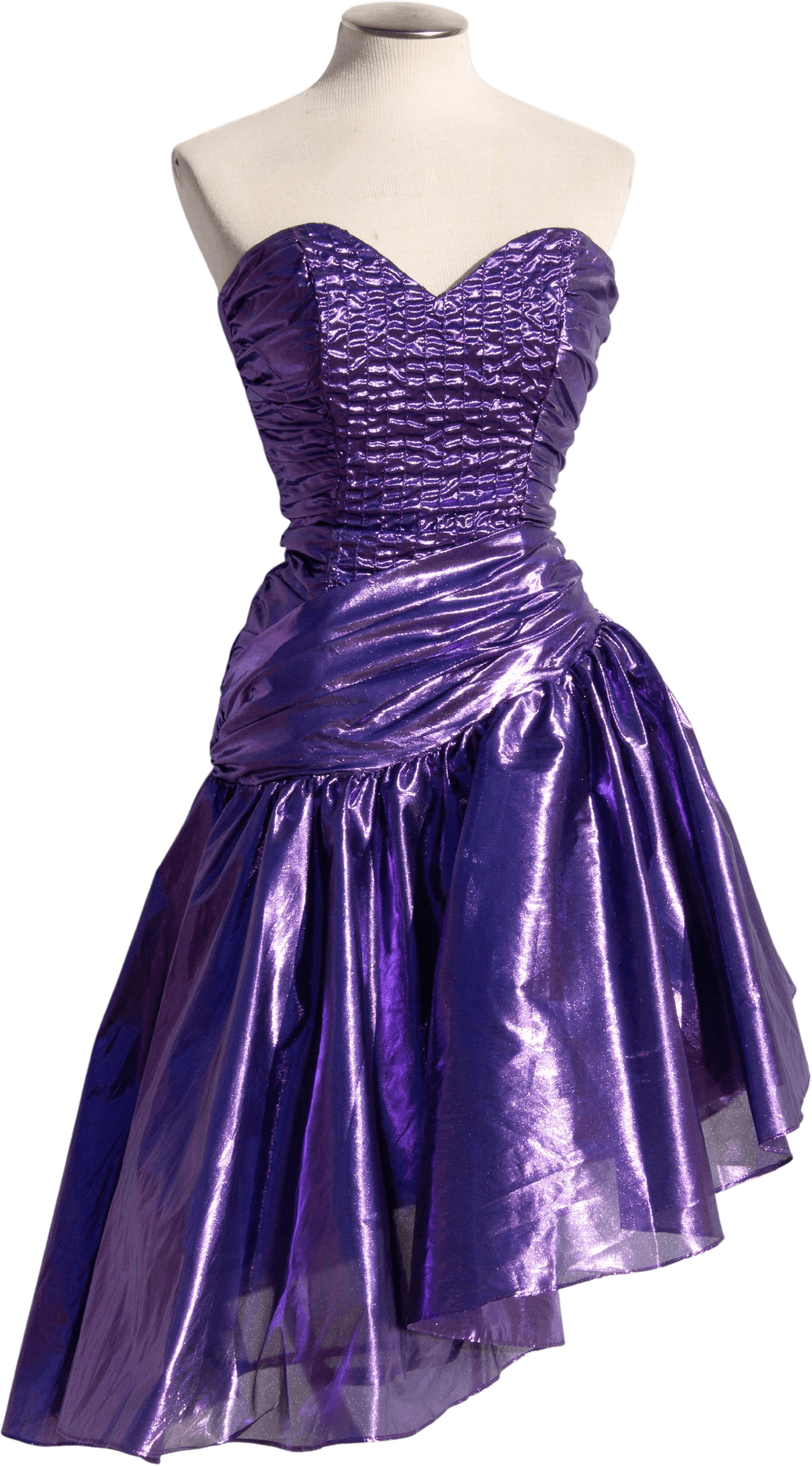 Vintage Zum Zum 1980's Purple Metallic Lame Party Dress Shop