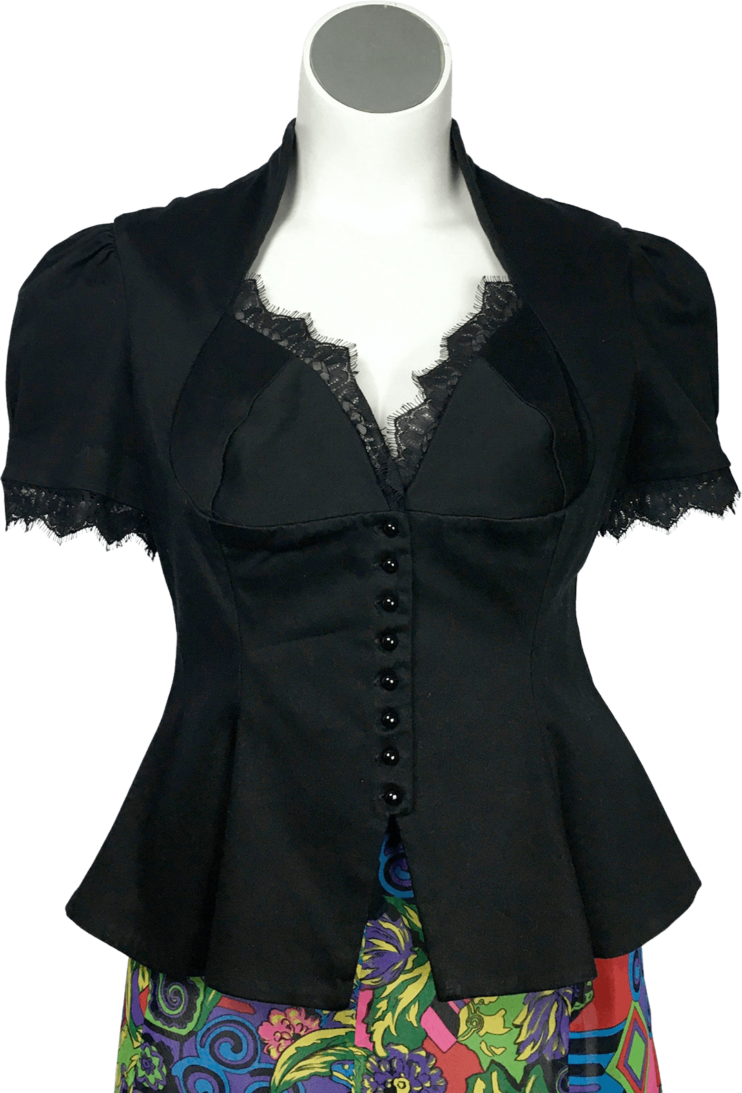 Vintage 00s Victorian Inspired Black Corset Riding Jacket By Laura Byrnes Shop Thrilling 5992