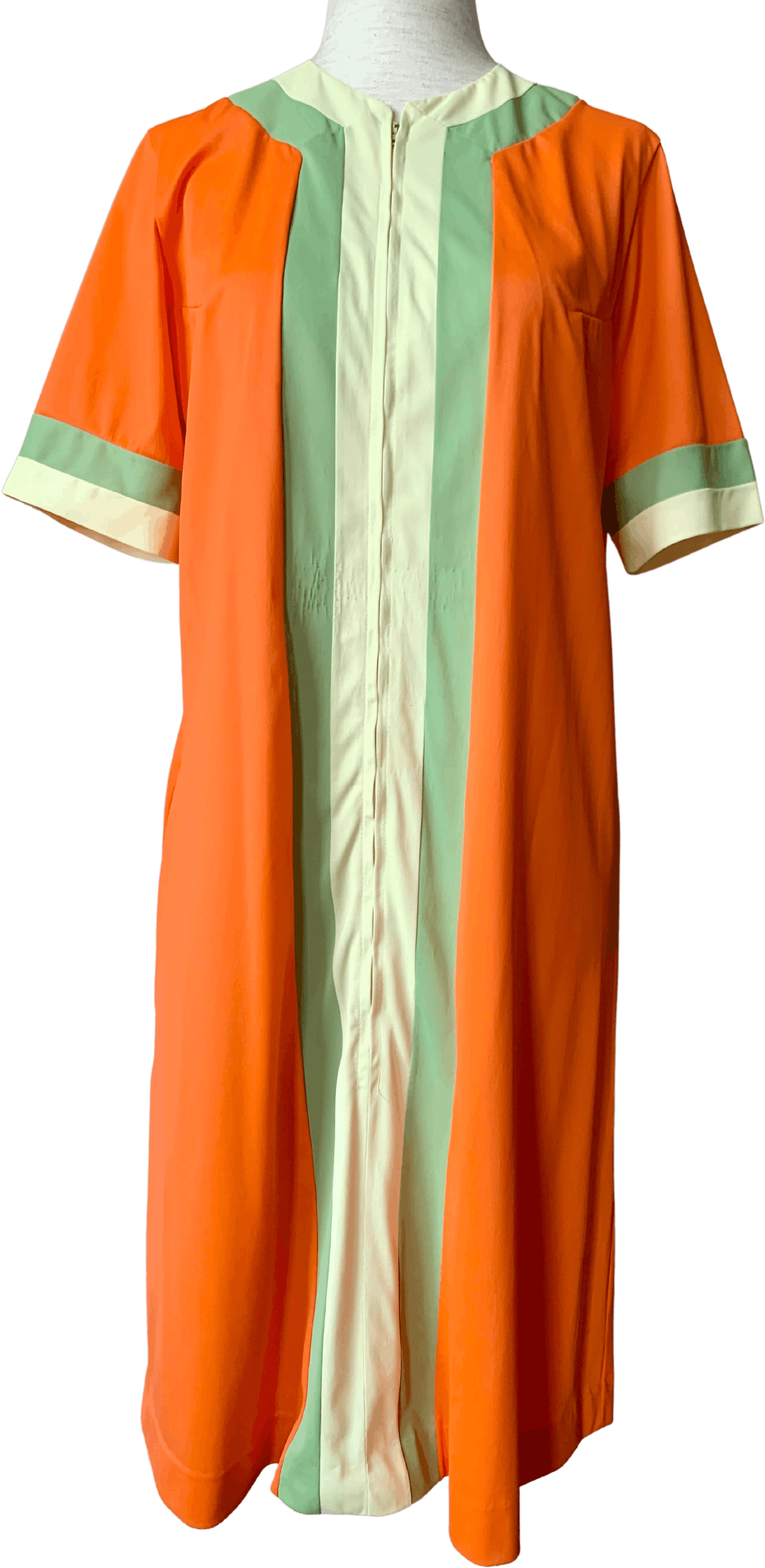 Vintage 60's Orange Retro Loungewear Dress by JCPenney Loungewear