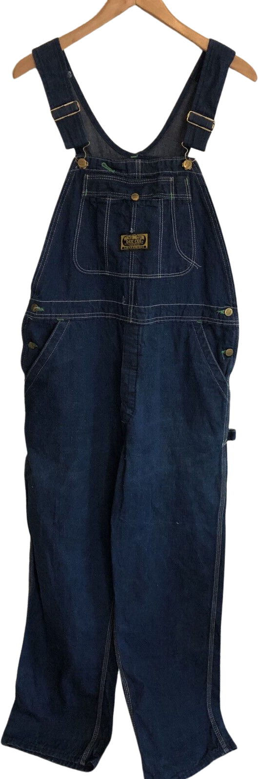 Vintage Denim Overall Jean Button Fly Sanforized 60s 70s Mens Womens by ...