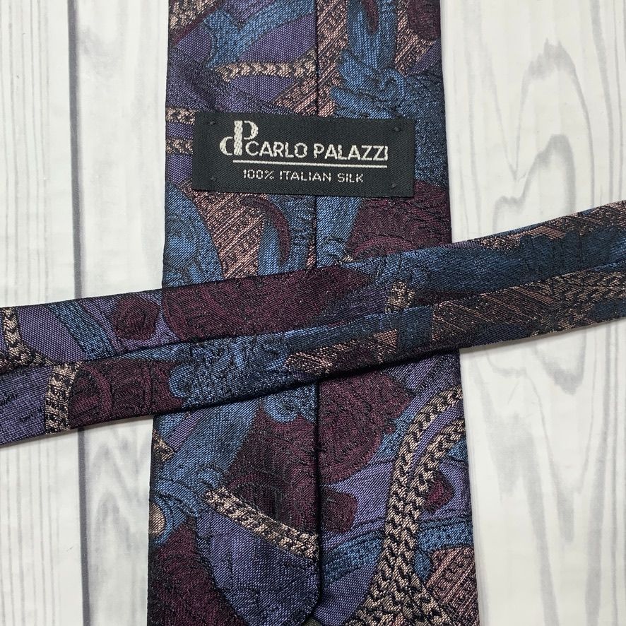 Vintage Men's Blue Purple Paisley Silk Neck Tie by Carlo Palazzi | Shop ...