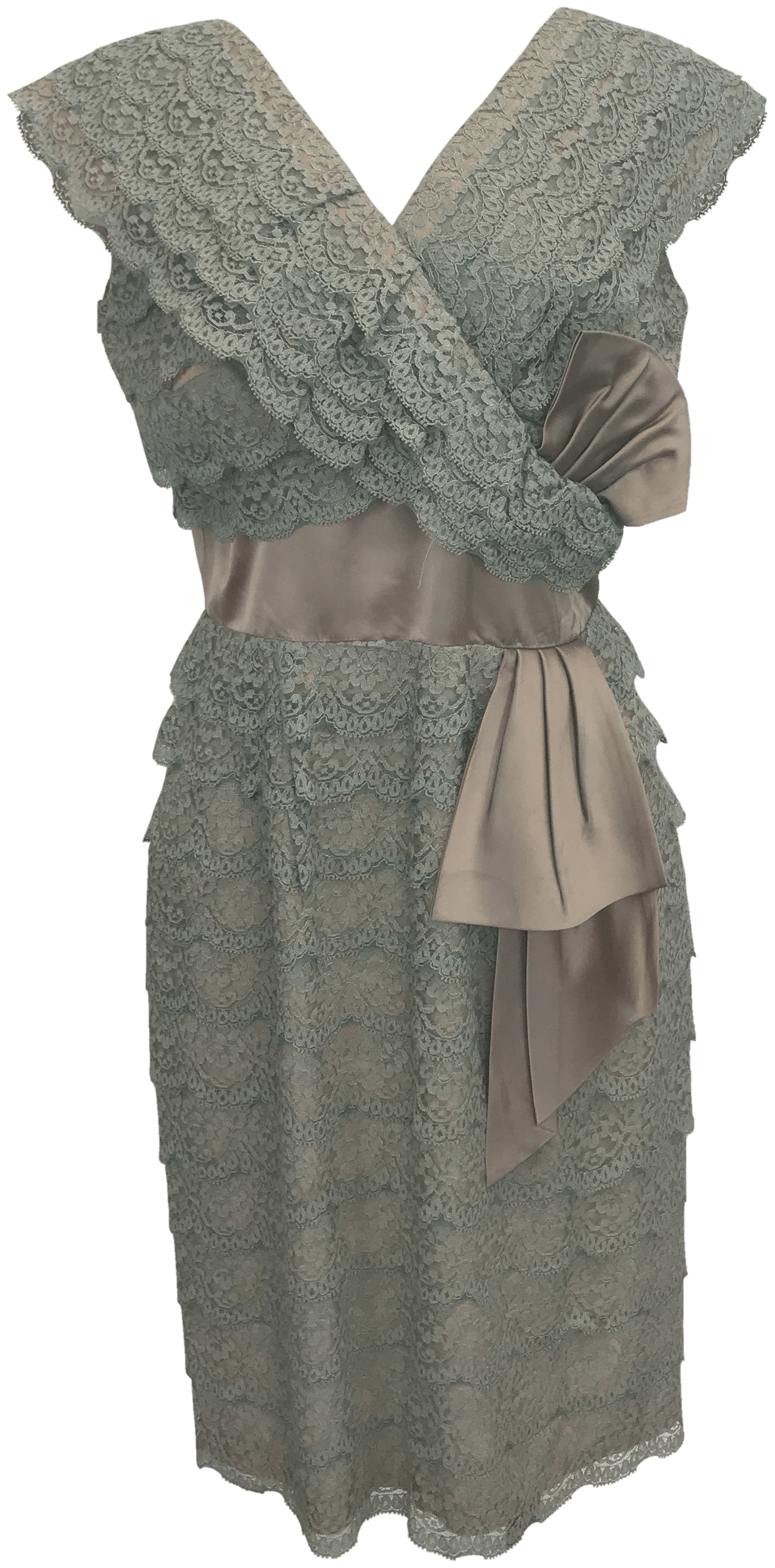 Vintage 50's Lace Ruffle Dress with Bow | Shop THRILLING