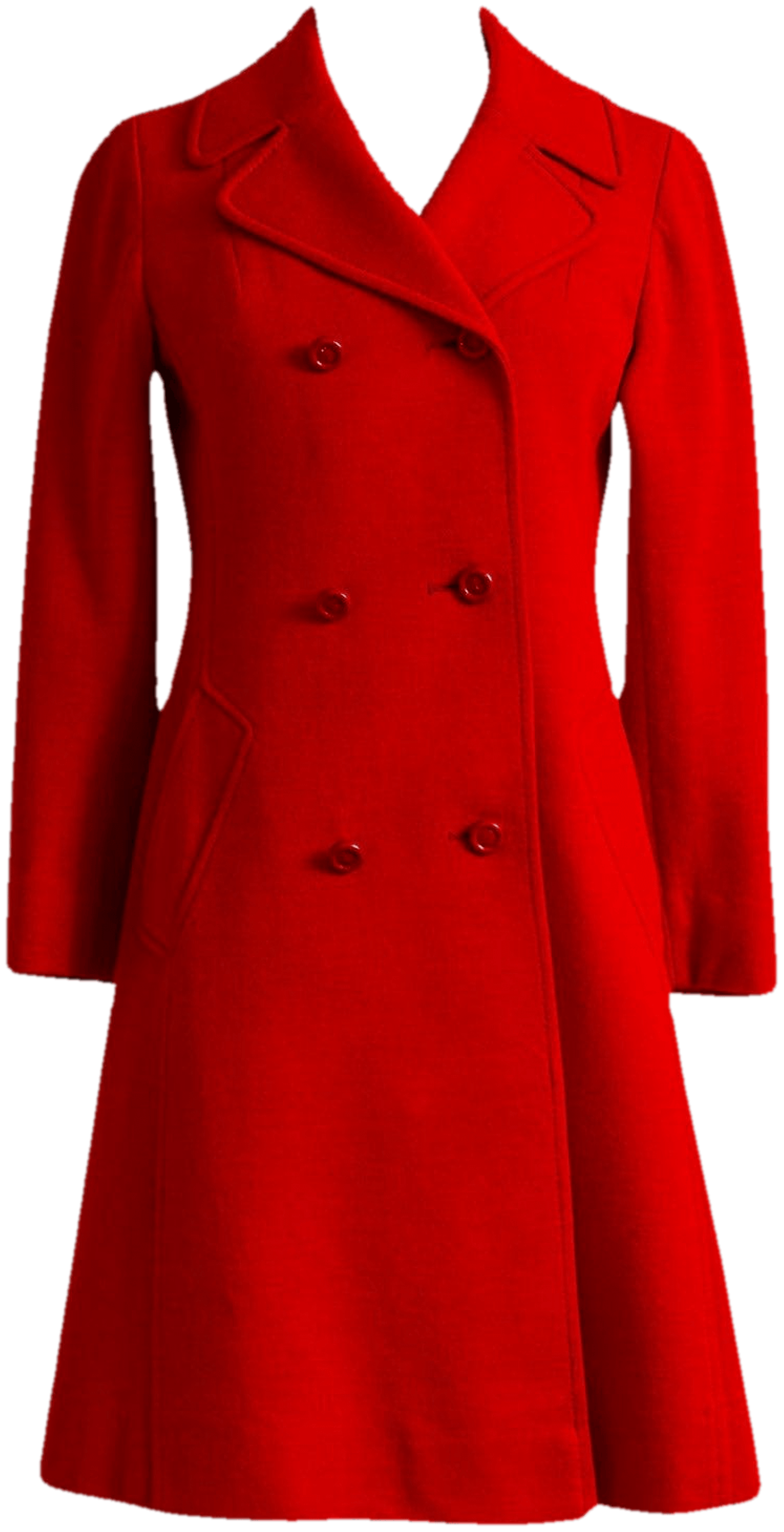 Vintage 60's A-Line Red Jersey Wool Coat by Tabe Adaptation | Shop ...