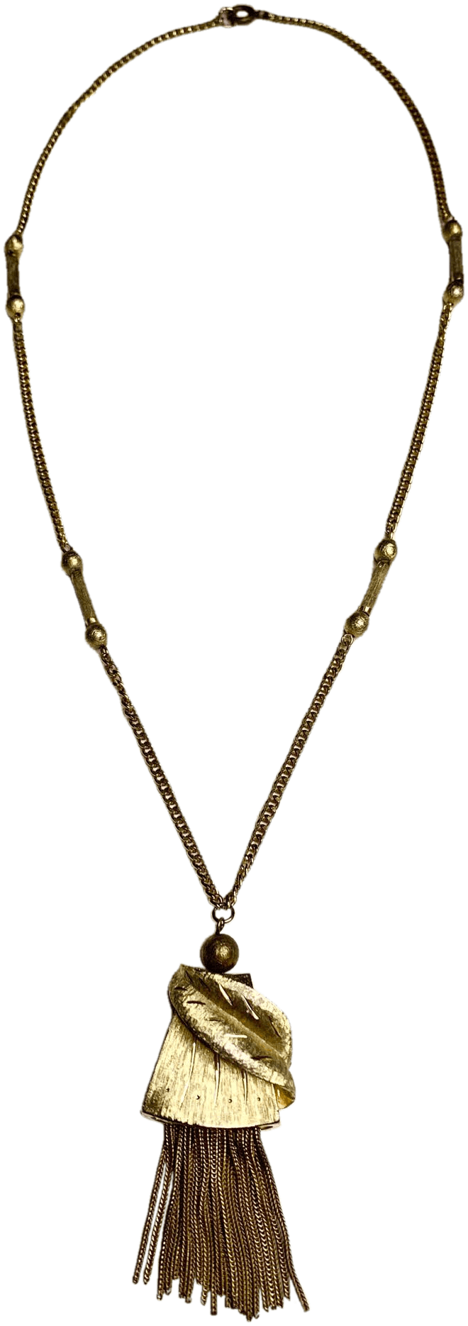 Vintage 60’s Gold Tassel Necklace by Kramer Shop THRILLING