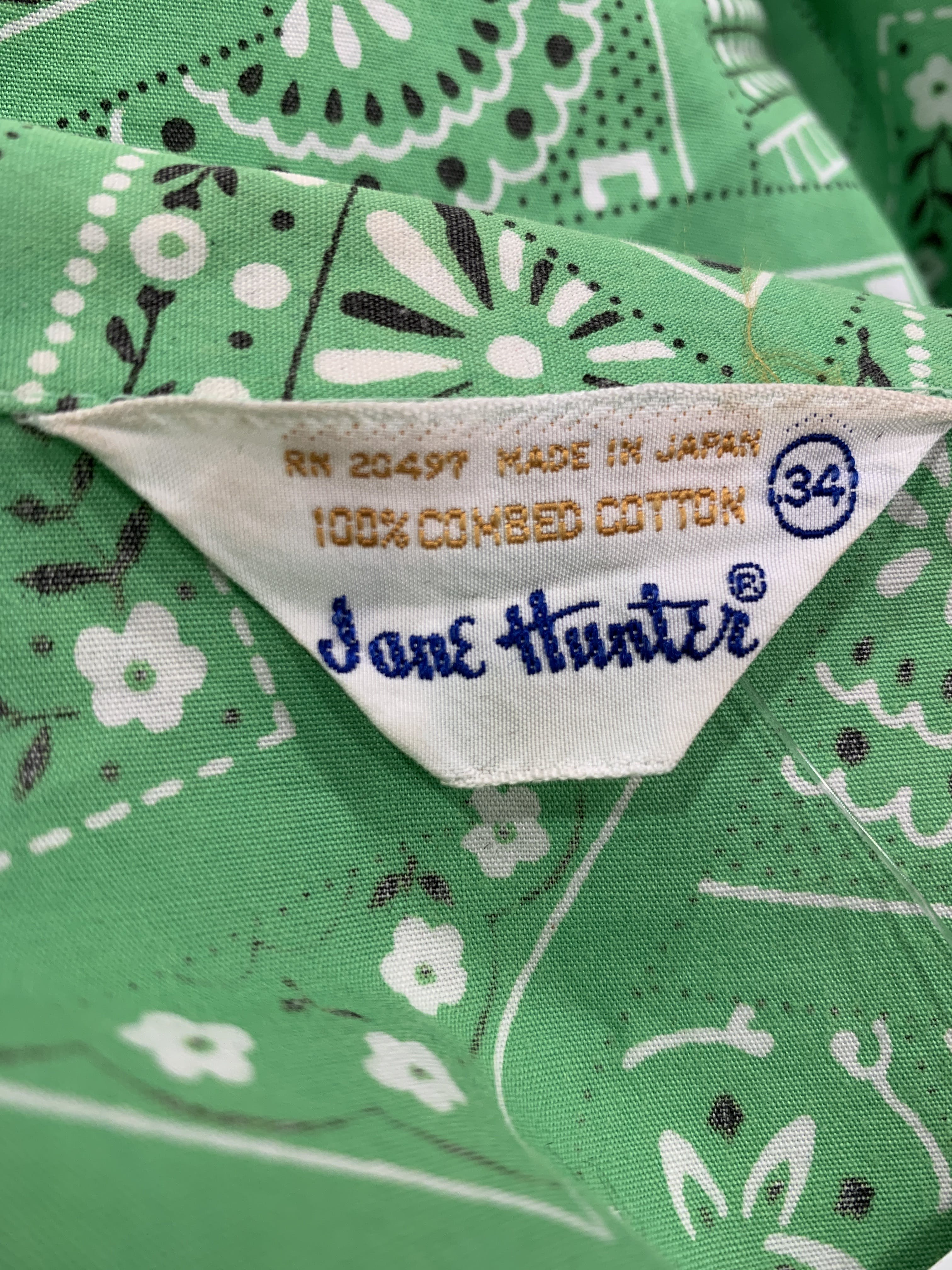 Vintage 60’s Green Bandana Print Blouse by Jane Hunter | Shop THRILLING