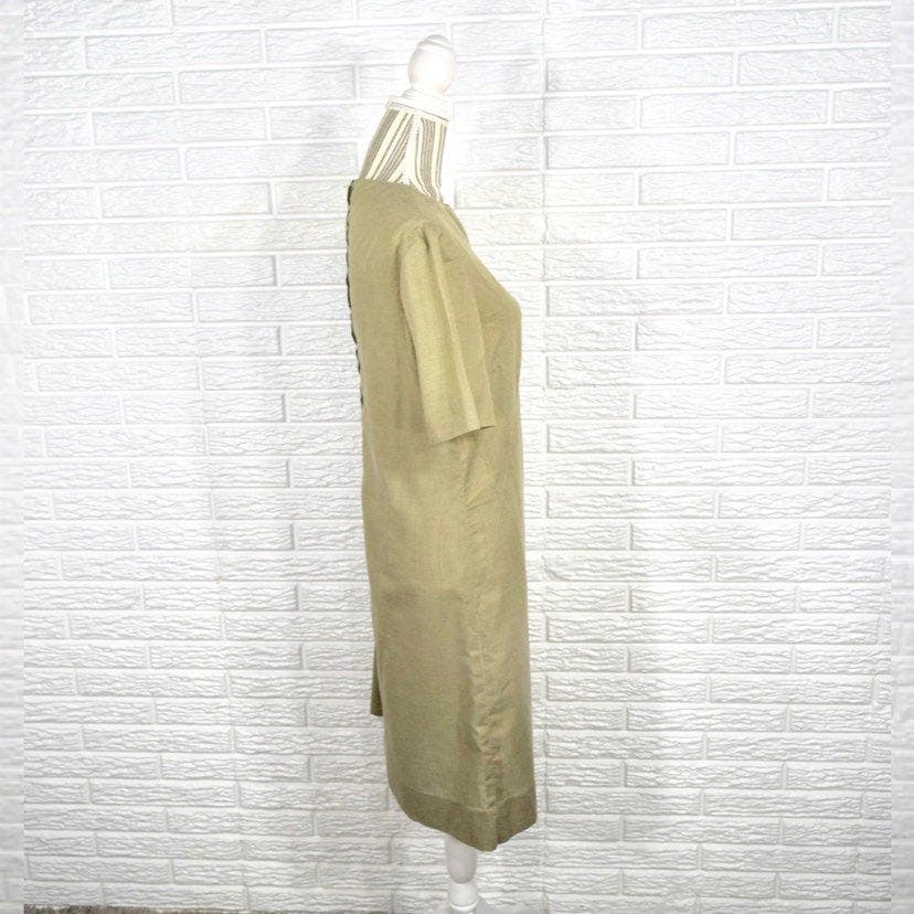 Vintage 60's Handmade Greenish Brown Shift Dress | Shop THRILLING