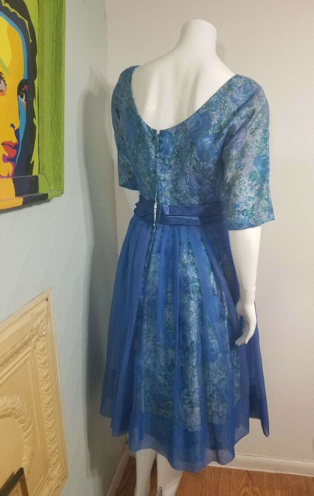 Vintage 60's Jackie O Style Chiffon Cocktail Dress by Union Made | Shop ...