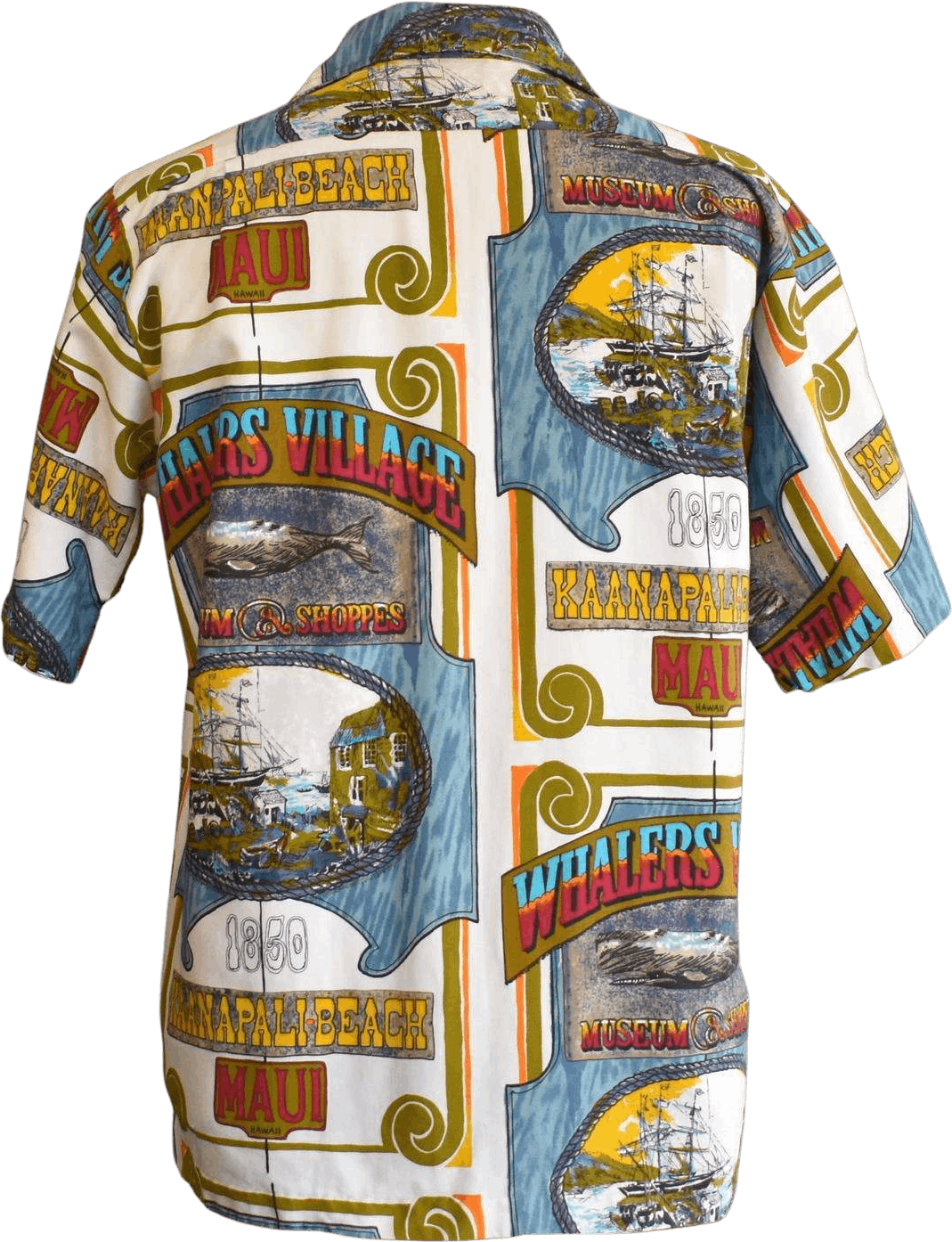 Vintage 60's Kaanapali Beach Hawaii Souvenir Shirt by Keone Sportwear