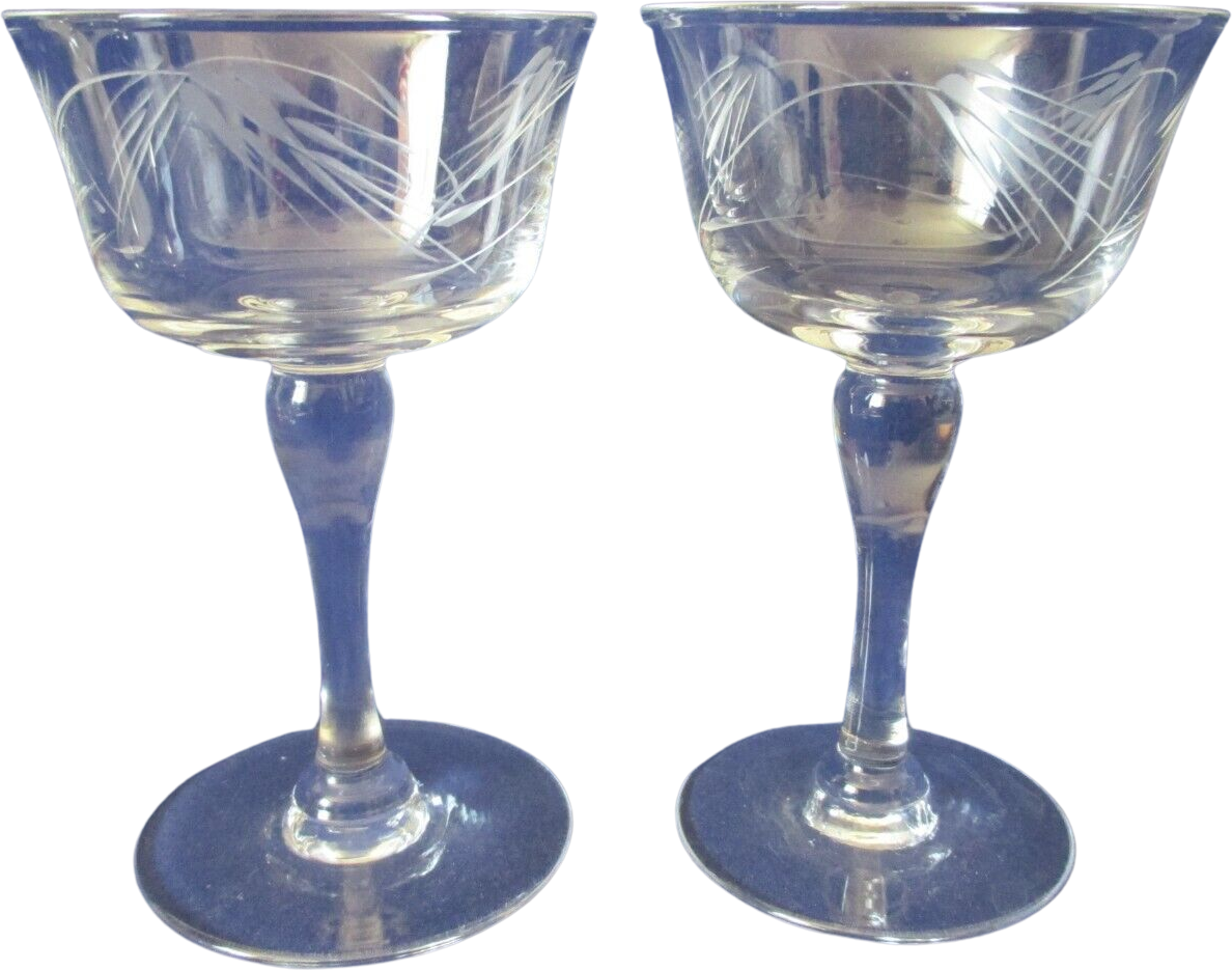 Vintage Sasaki Noritake Wheat Pattern Liquor Cocktail Smooth Bulbous S ...