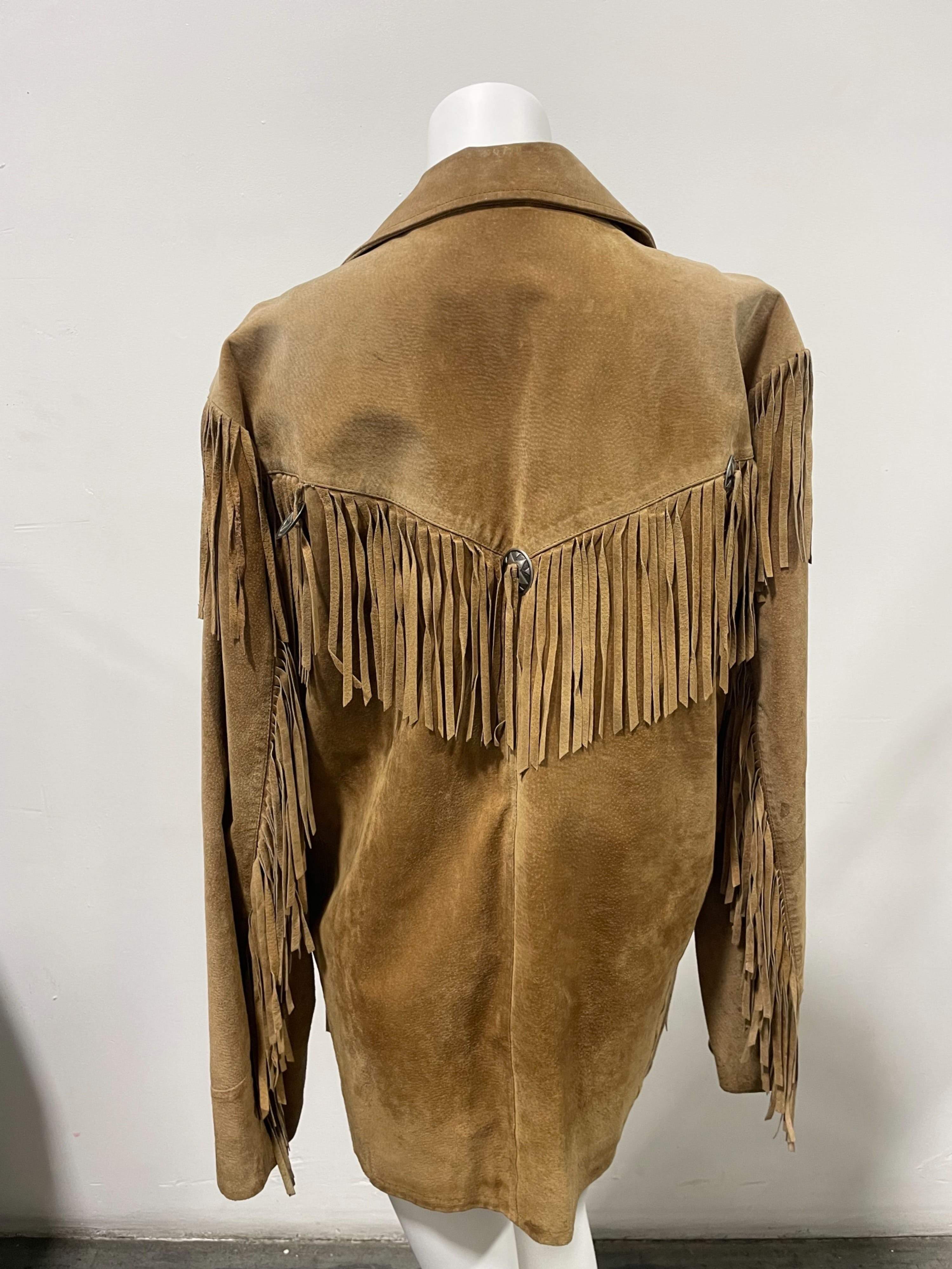 Vintage 70’s/80’s Camel Tone Fringed Leather Jacket by Scully | Shop ...