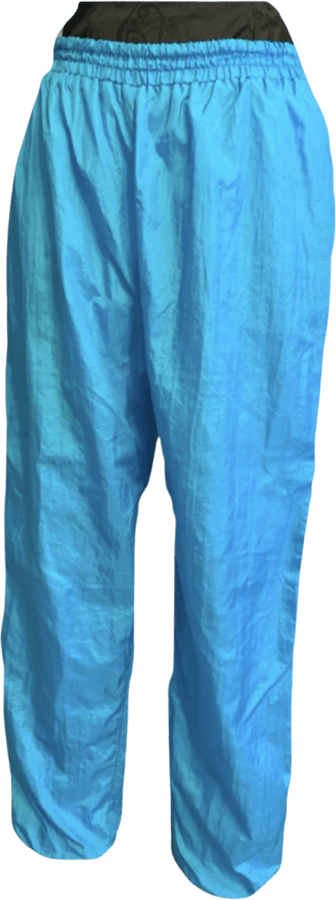 Vintage 70’s Blue Silky Cuffed Ankle Winbreaker Pants | Shop THRILLING
