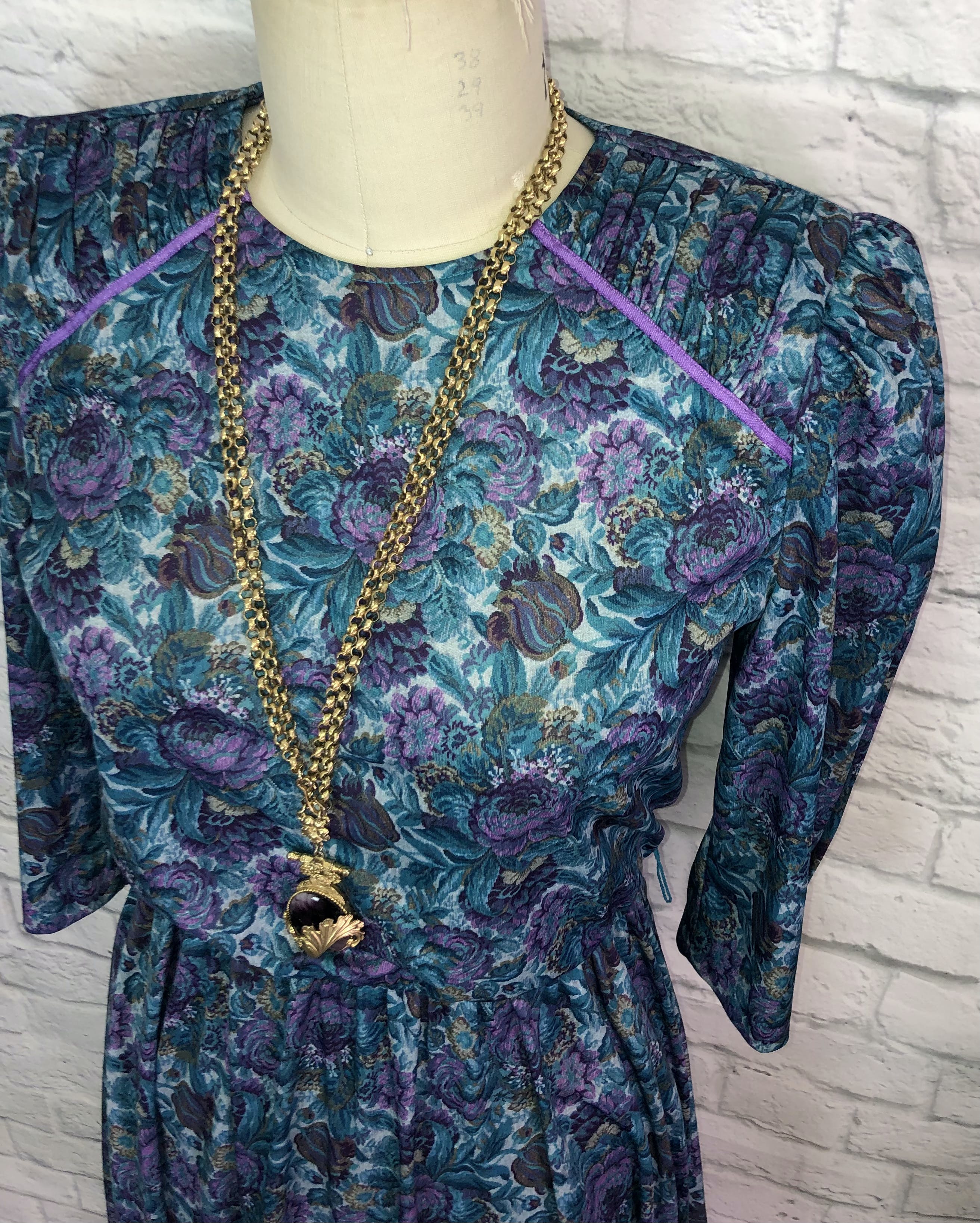 Vintage 70’s Floral Jewel Tone Dress by Tabby | Shop THRILLING