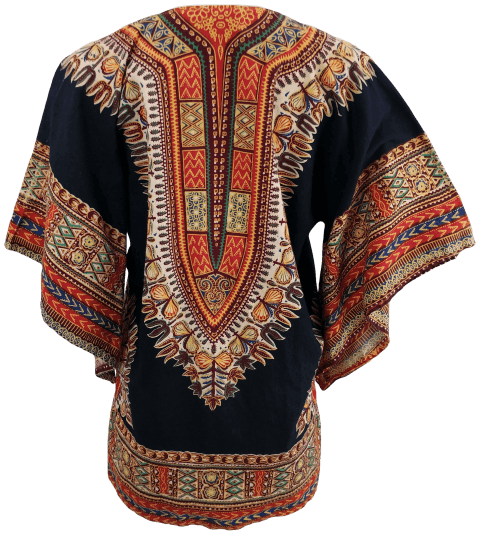 Vintage 70's Batik Dashiki Black Shirt by Butterfly | Shop THRILLING