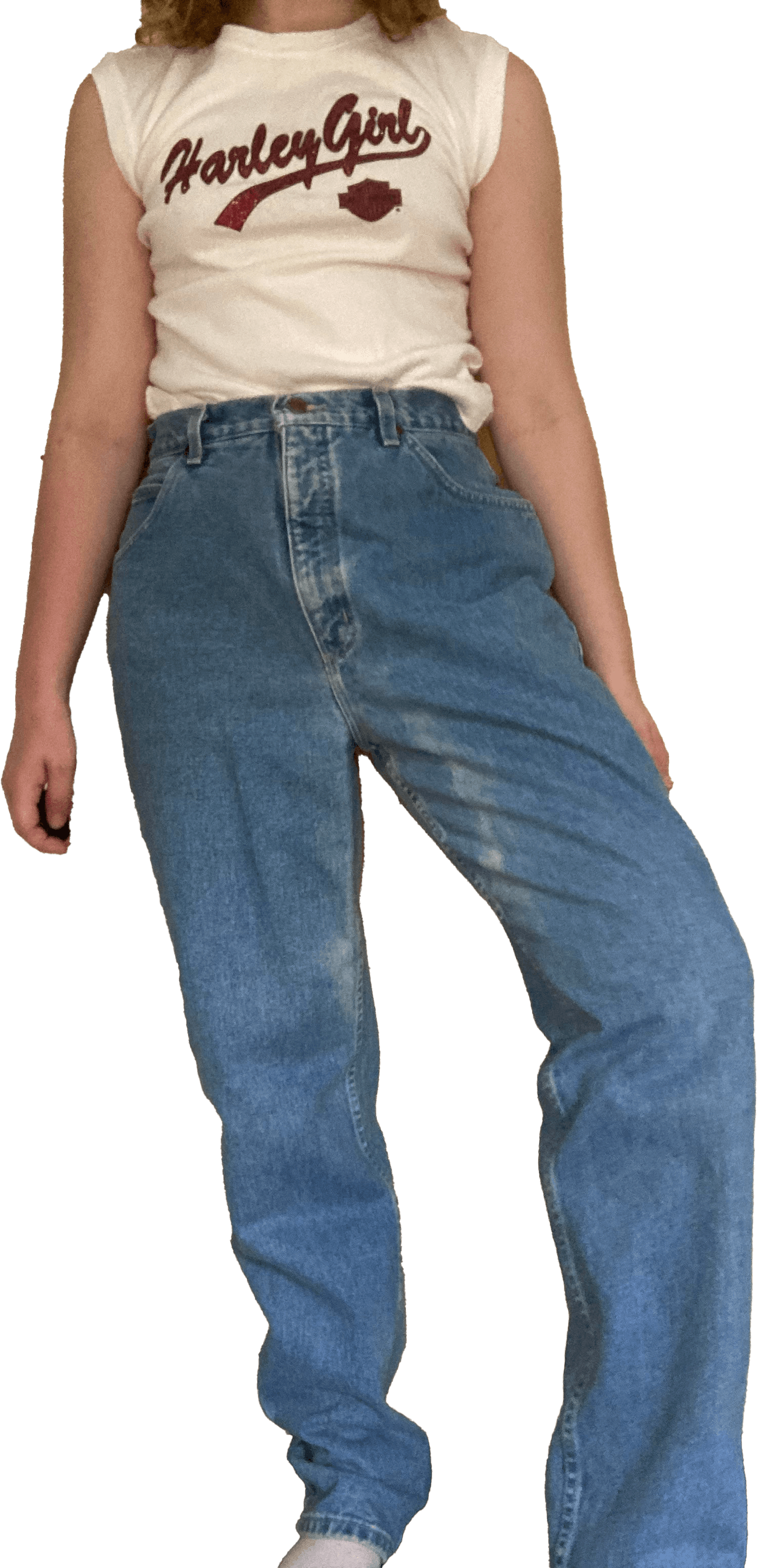Vintage 80s/90s Bleach-stained Relax Fit Mom Jeans By St. Johns Bay