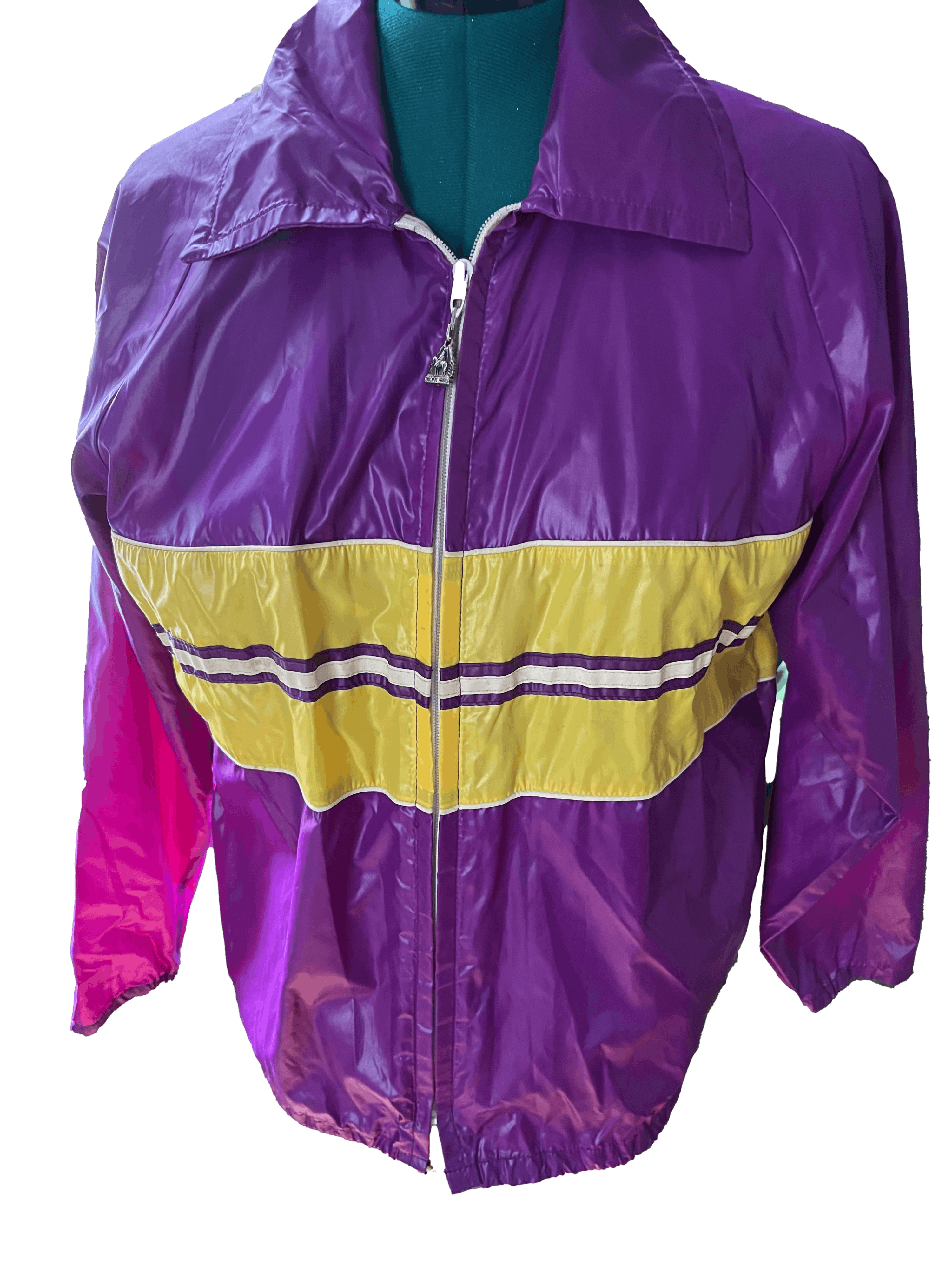 Purple and yellow windbreaker best sale