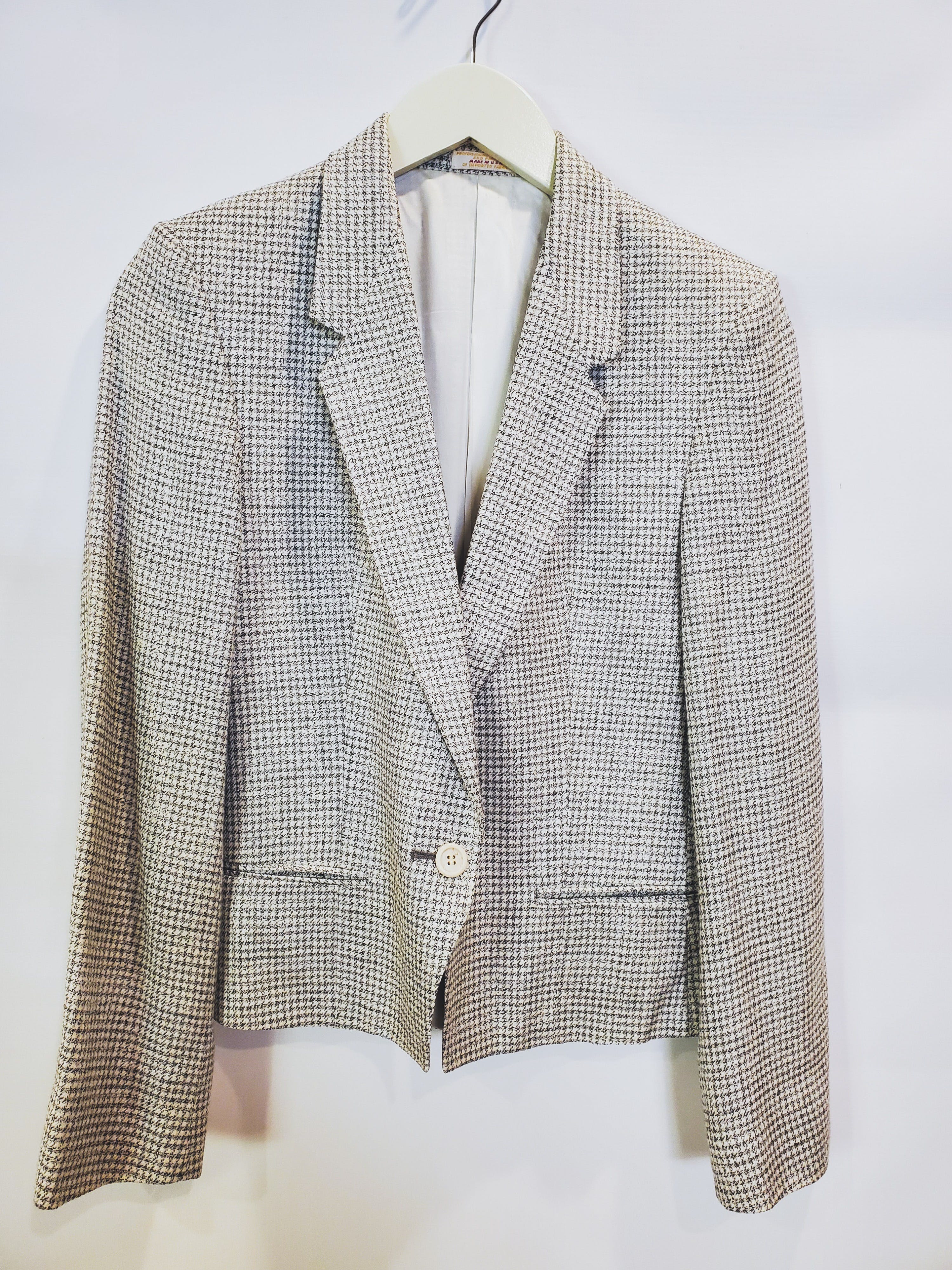 Vintage 80's Printed Crop Suit Jacket | Shop THRILLING