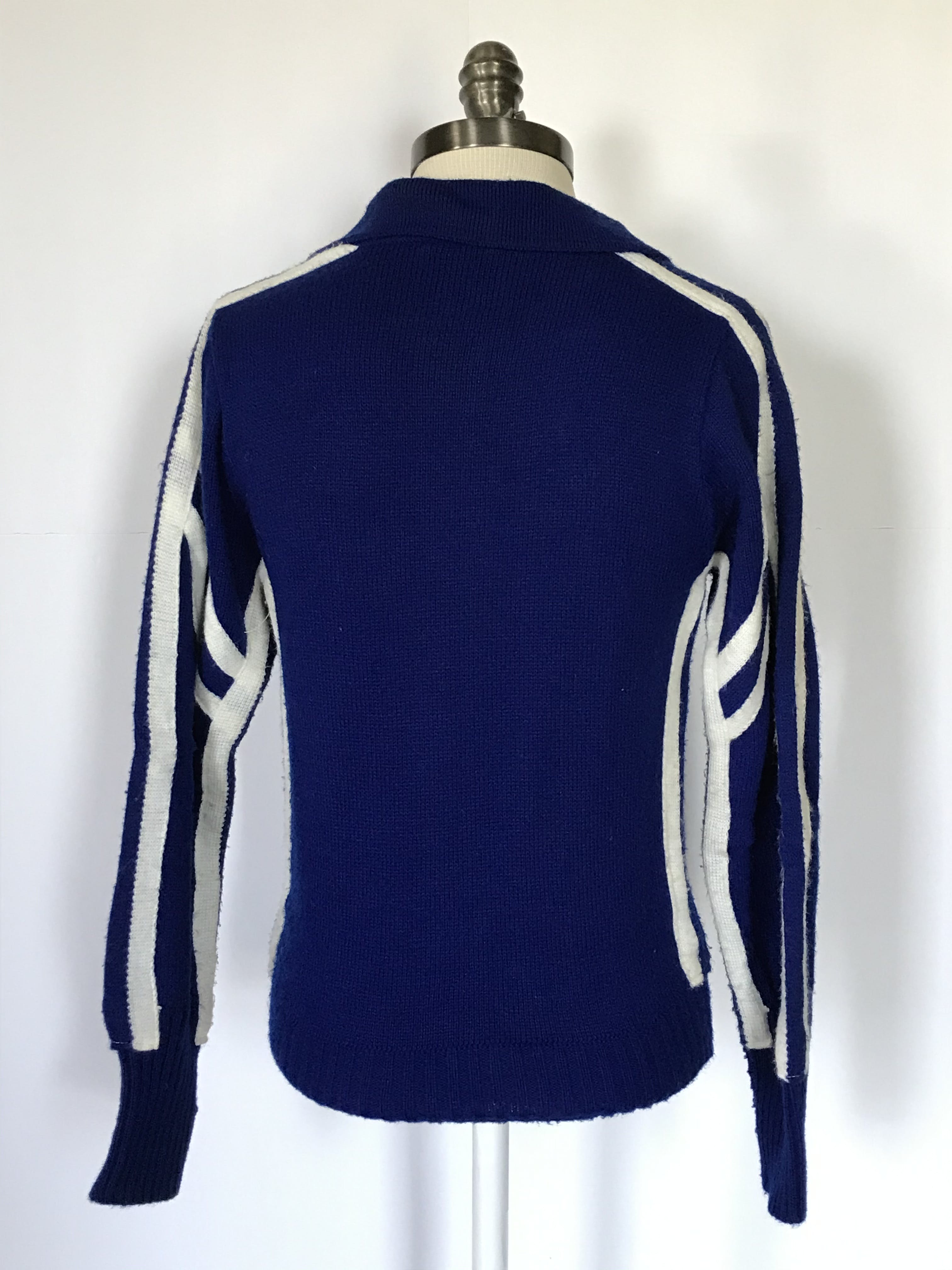 Vintage 80's Blue Cheerleader Sweater with Collar by Cheerleader Supply ...