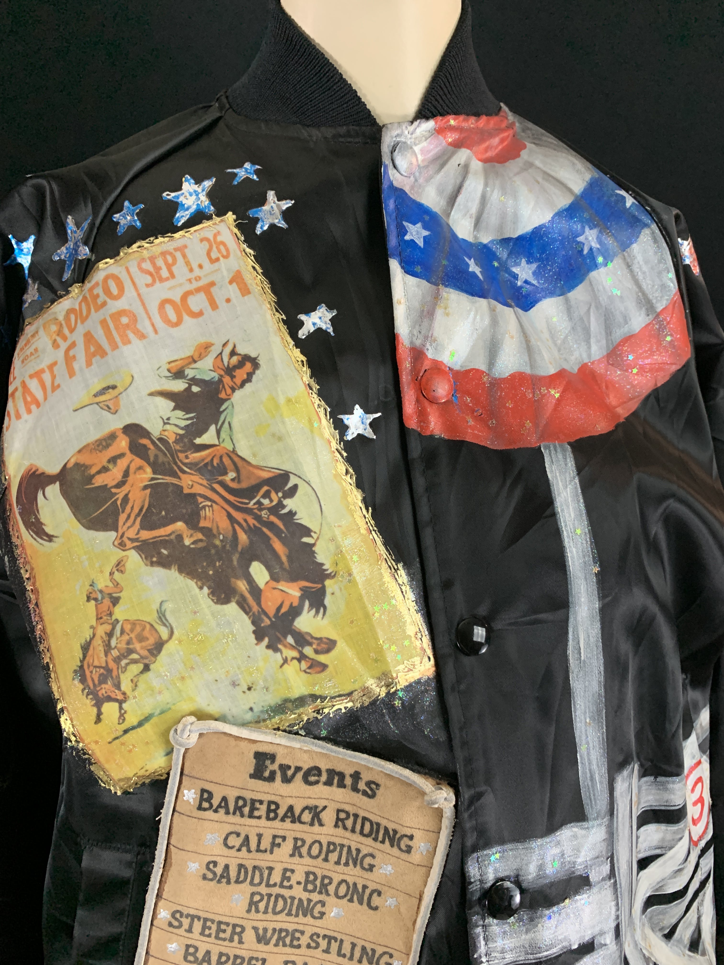 Vintage 80’s Custom Hand Painted Rodeo Jacket by Auburn Sportswear ...