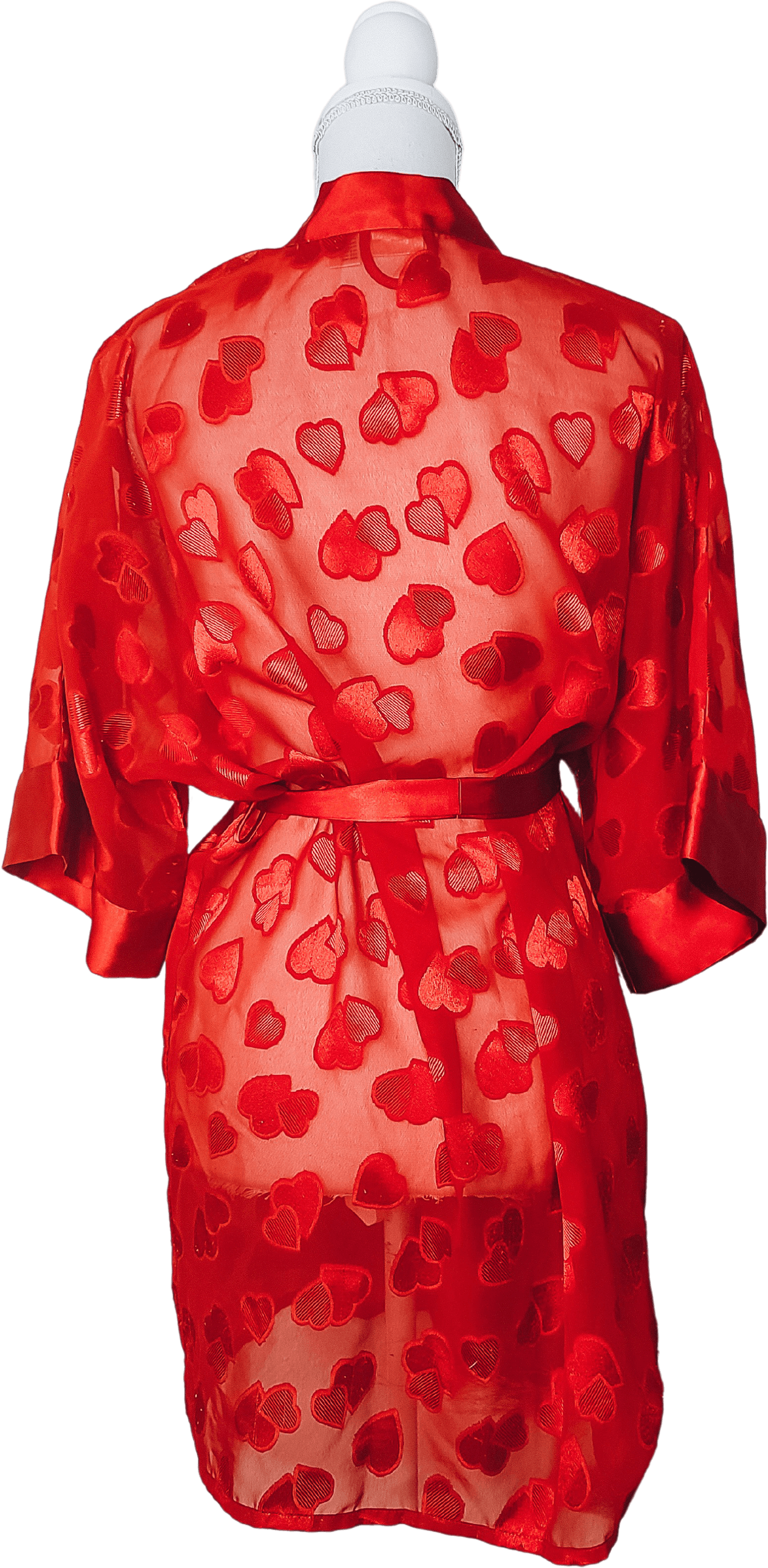 Vintage 80's Sheer Red Heart Robe by Frederick's Of Hollywood | Shop ...