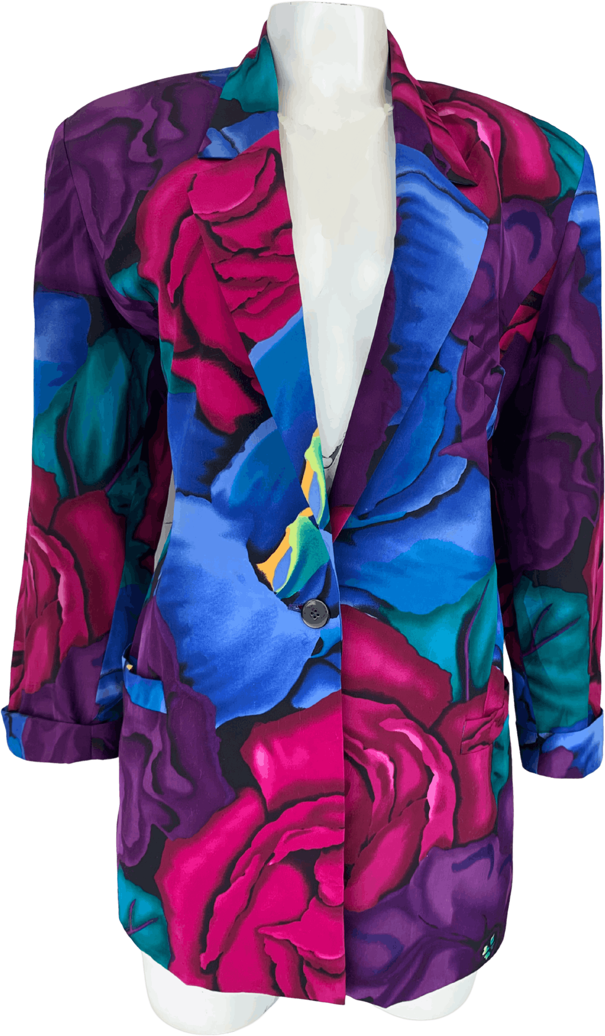 Vintage 80's Watercolor Floral Silk Blazer by Ellen Tracy | Shop THRILLING