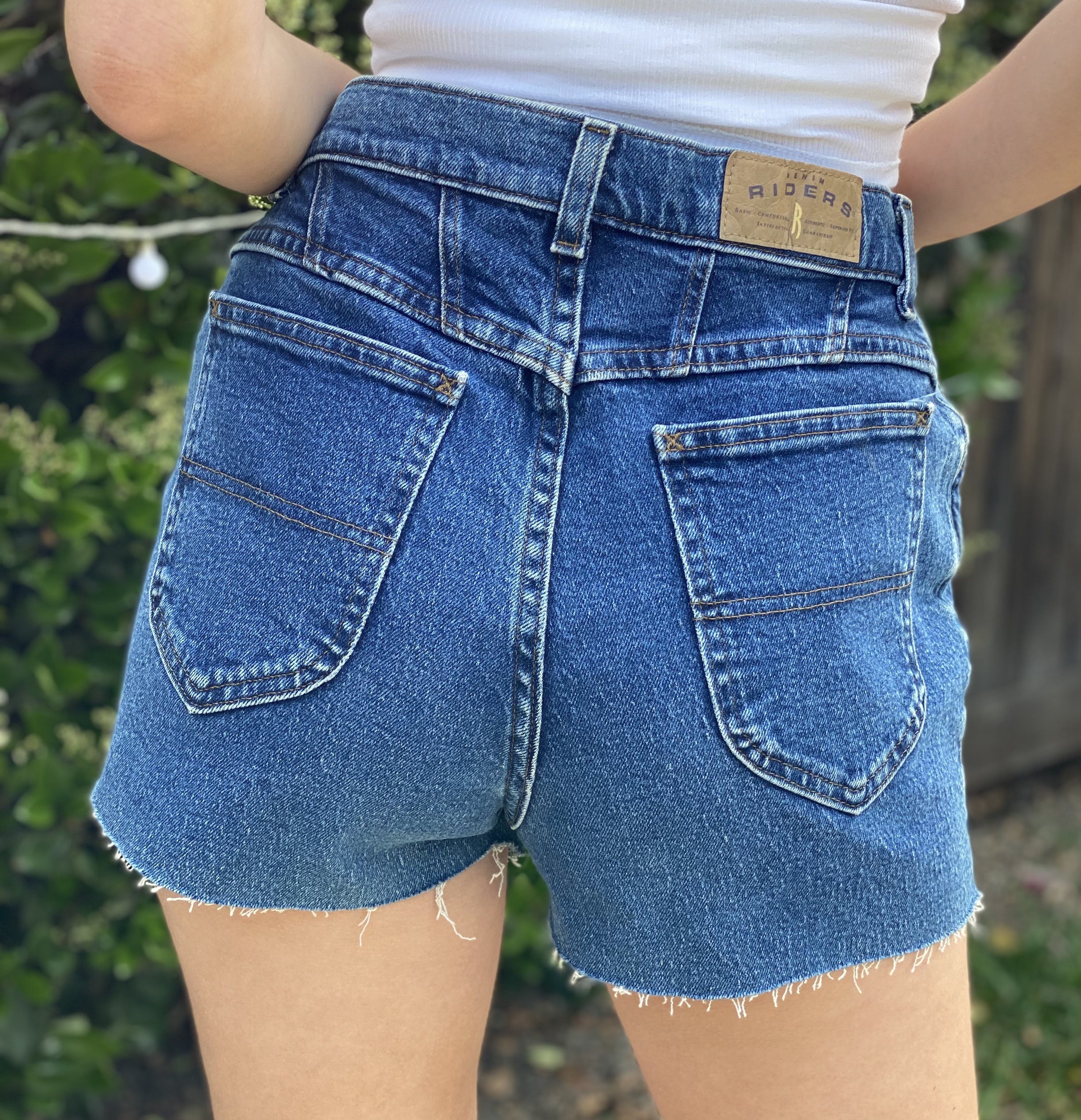 Vintage 90's Blue Jean Cutt Off Shorts with Detail by Riders | Shop ...