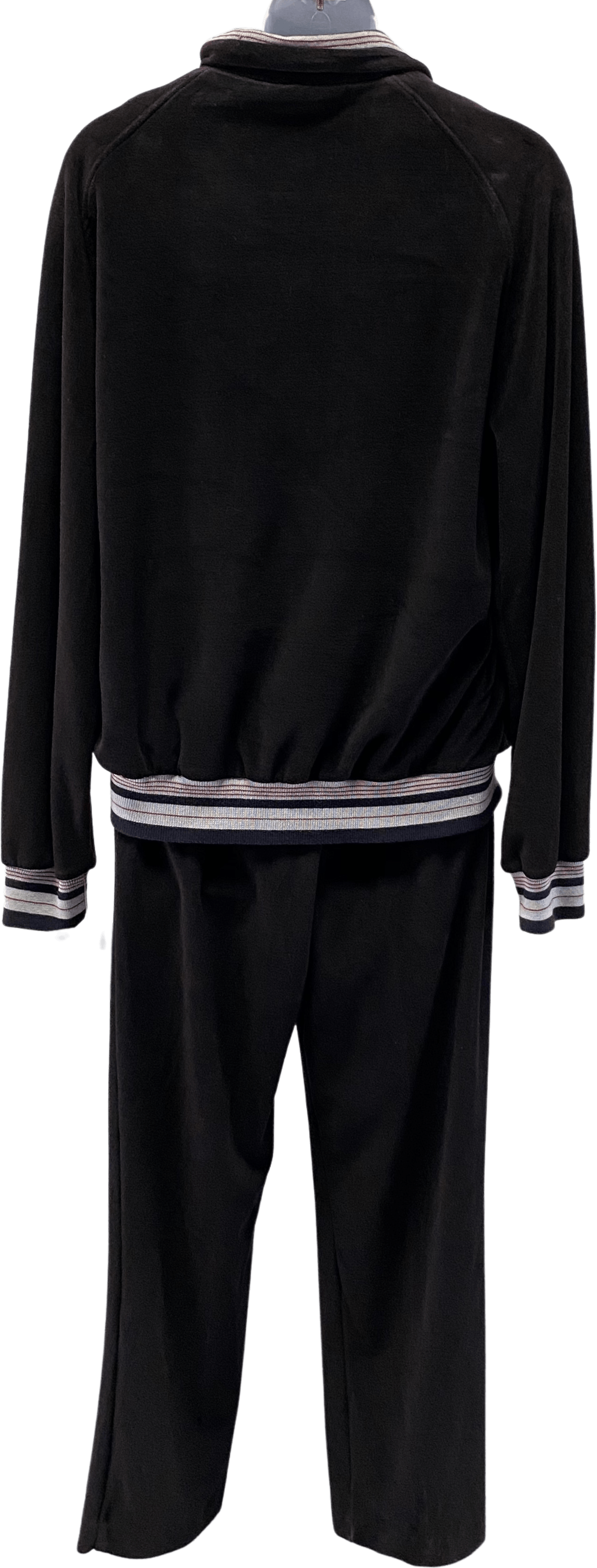 Vintage 90’s Deadstock Black Velour Track Suit by Activio Shop THRILLING