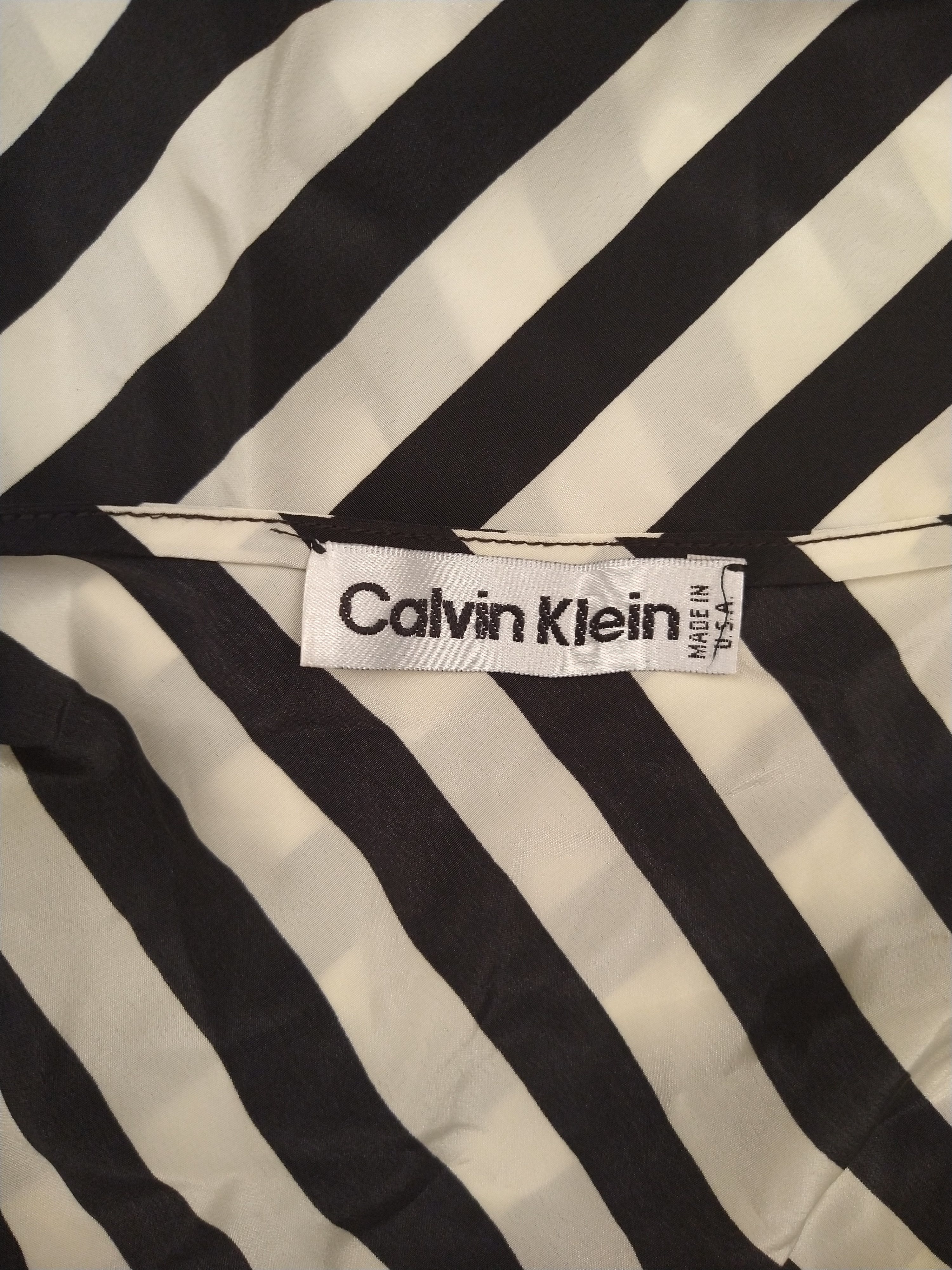 Vintage 90's Asymmetrical Stripe Slip Dress by Calvin Klein | Shop ...