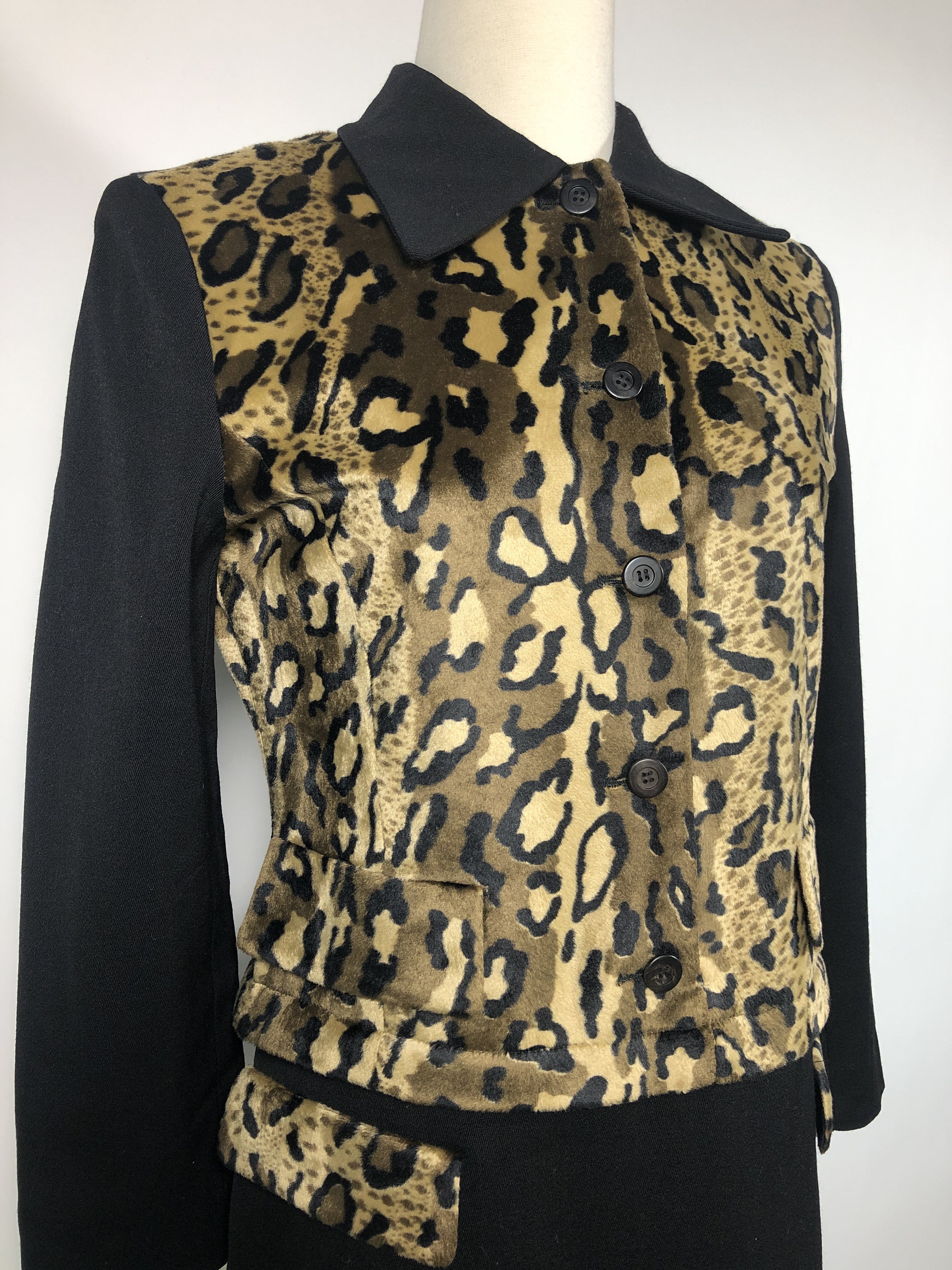 Vintage 90's Fuzzy Leopard Print Dress by Leaders Fashion Club | Shop ...