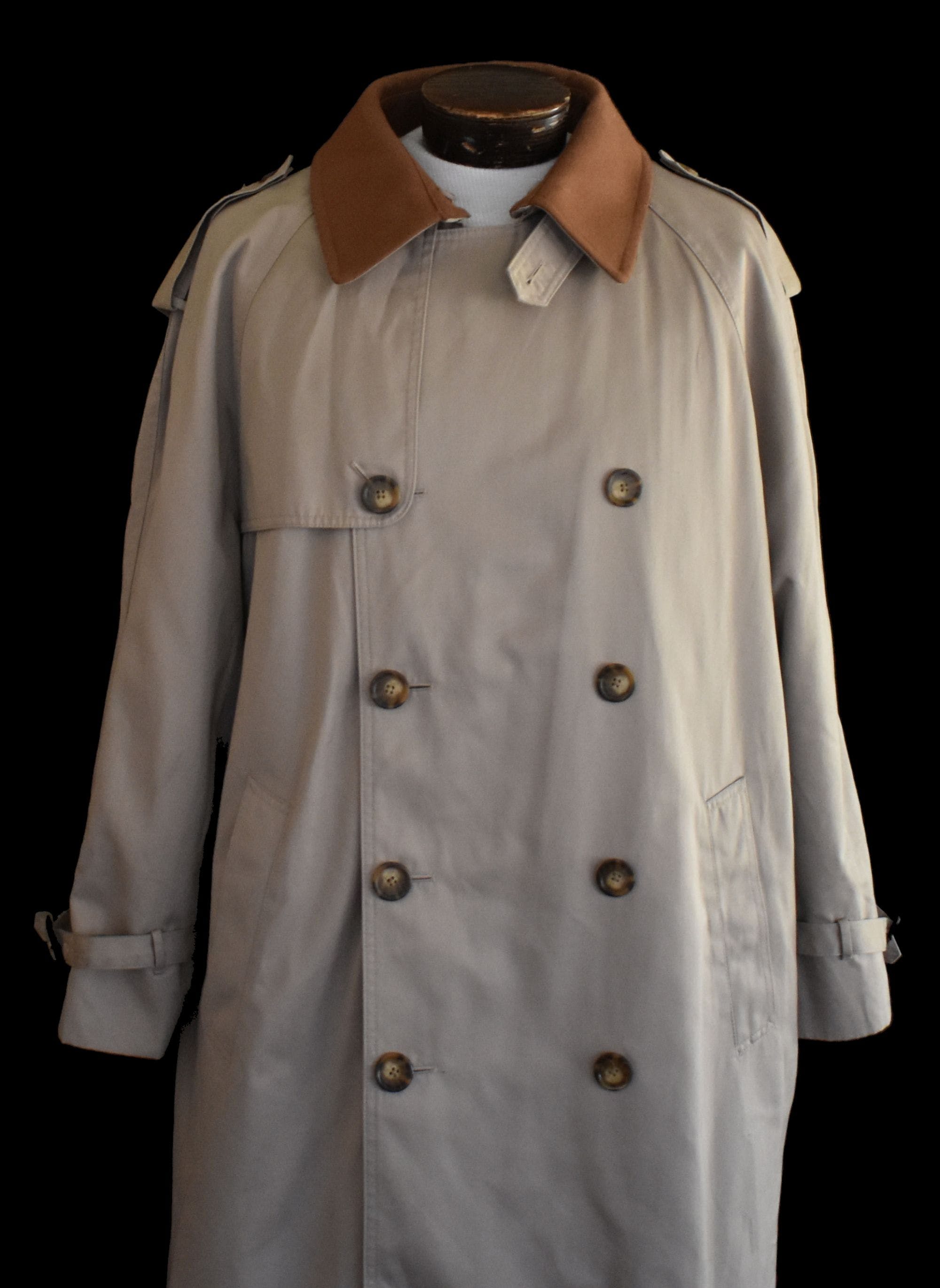 Vintage 90's Lauren Khaki Trench Coat by Ralph Lauren | Shop THRILLING