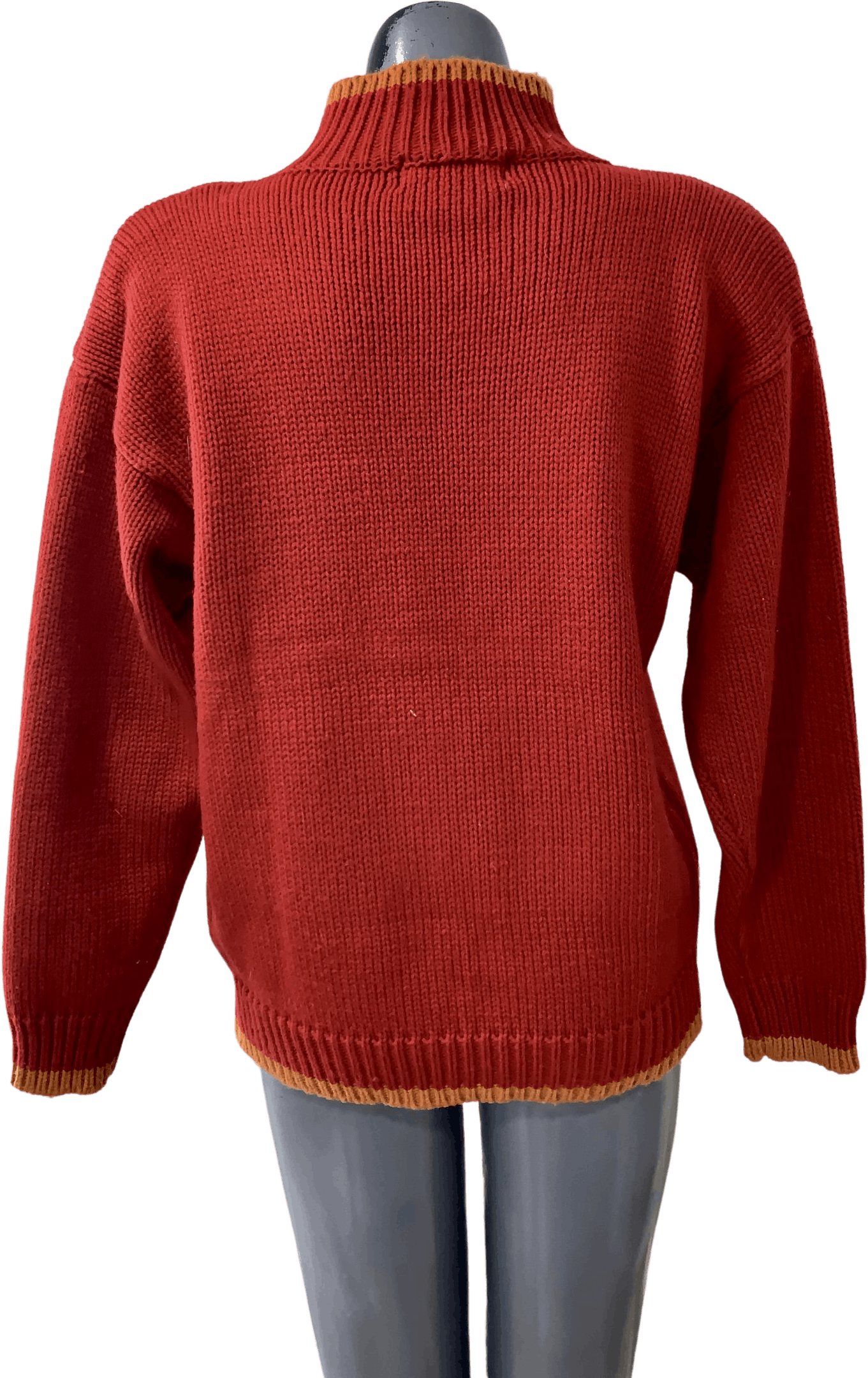 Vintage 90's Mock Neck Leaf Embroidered Sweater by Evian Ltd | Shop ...