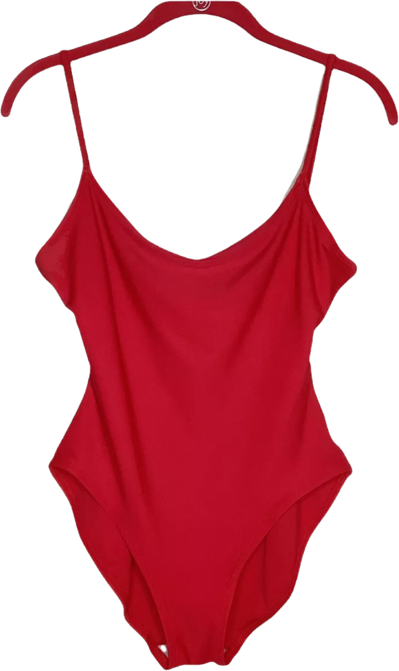 Vintage 90s Swimsuit Baywatch Style Hi Cut One Piece Red By Anne Cole